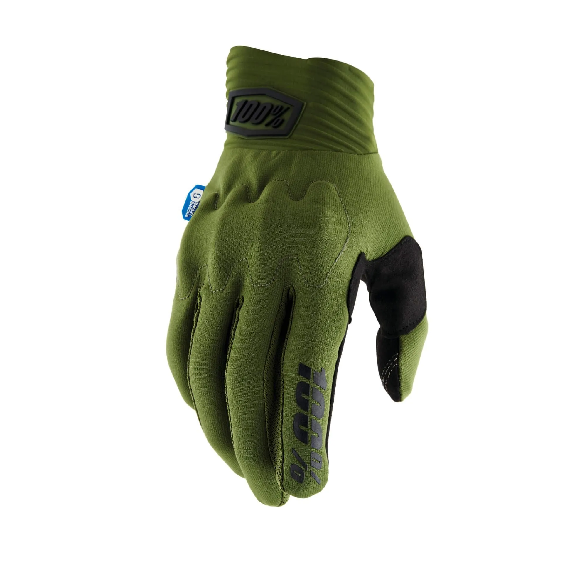 100% Cognito Smart Shock Gloves Army Green L