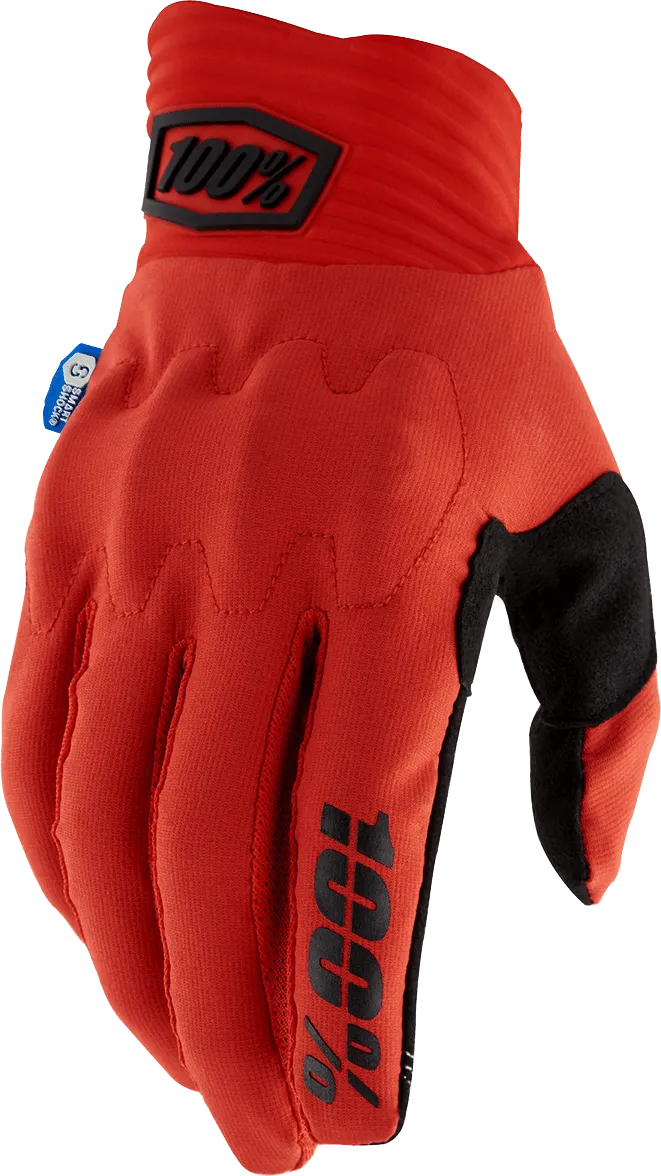 100% Cognito Smart Shock Gloves - Red - XL 10014-00048