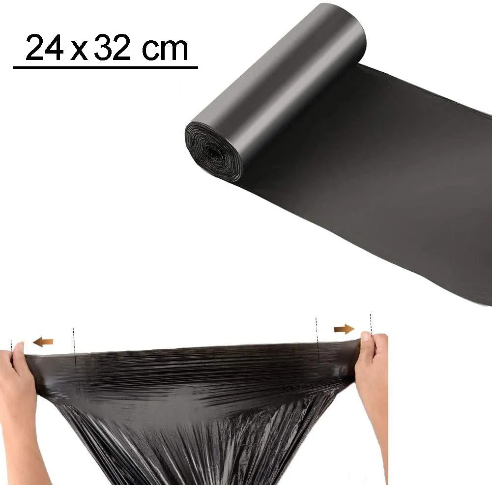 1575 Garbage Bags Medium Size Black Colour (24 x 32)