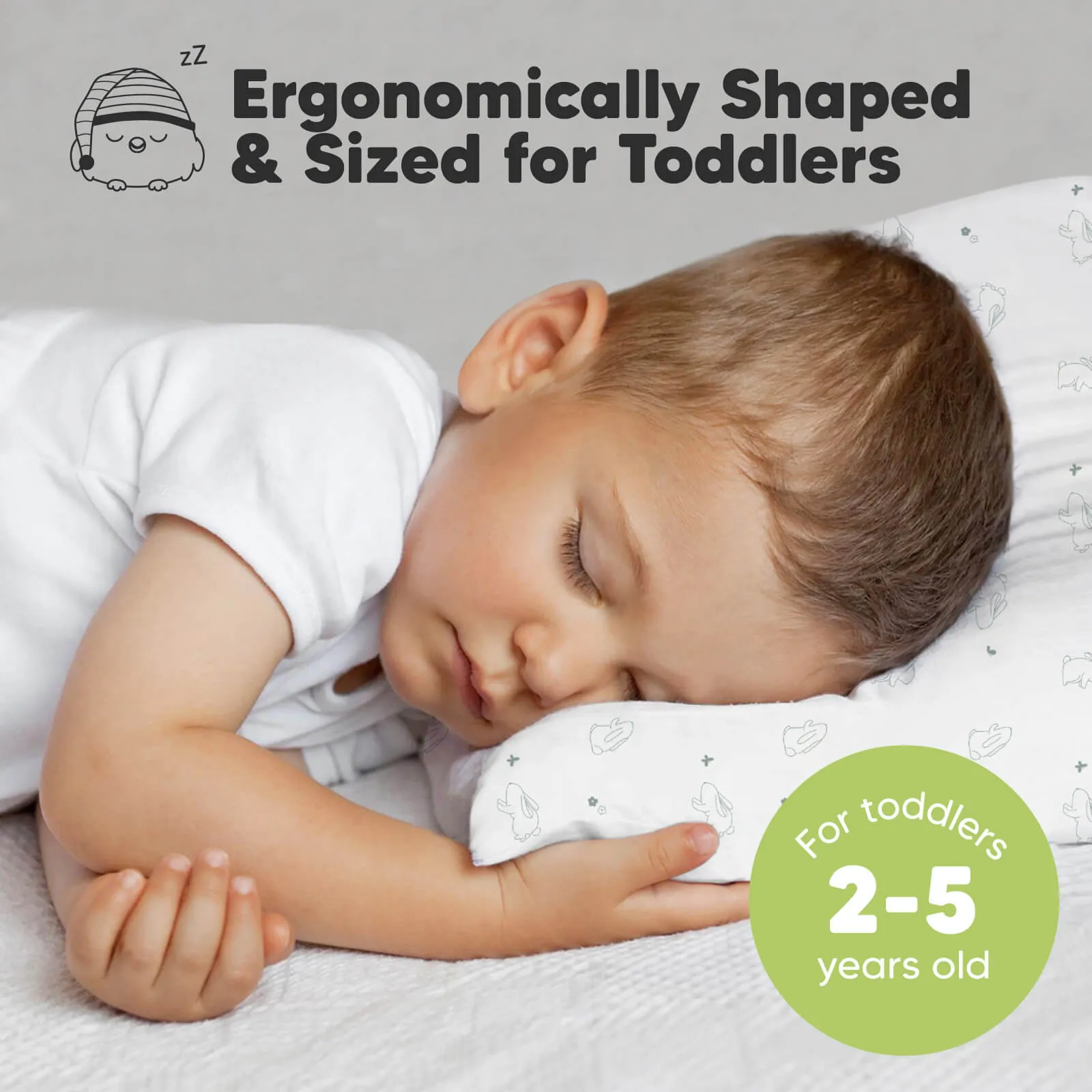 2-Pack Toddler Pillows (Bunnies)