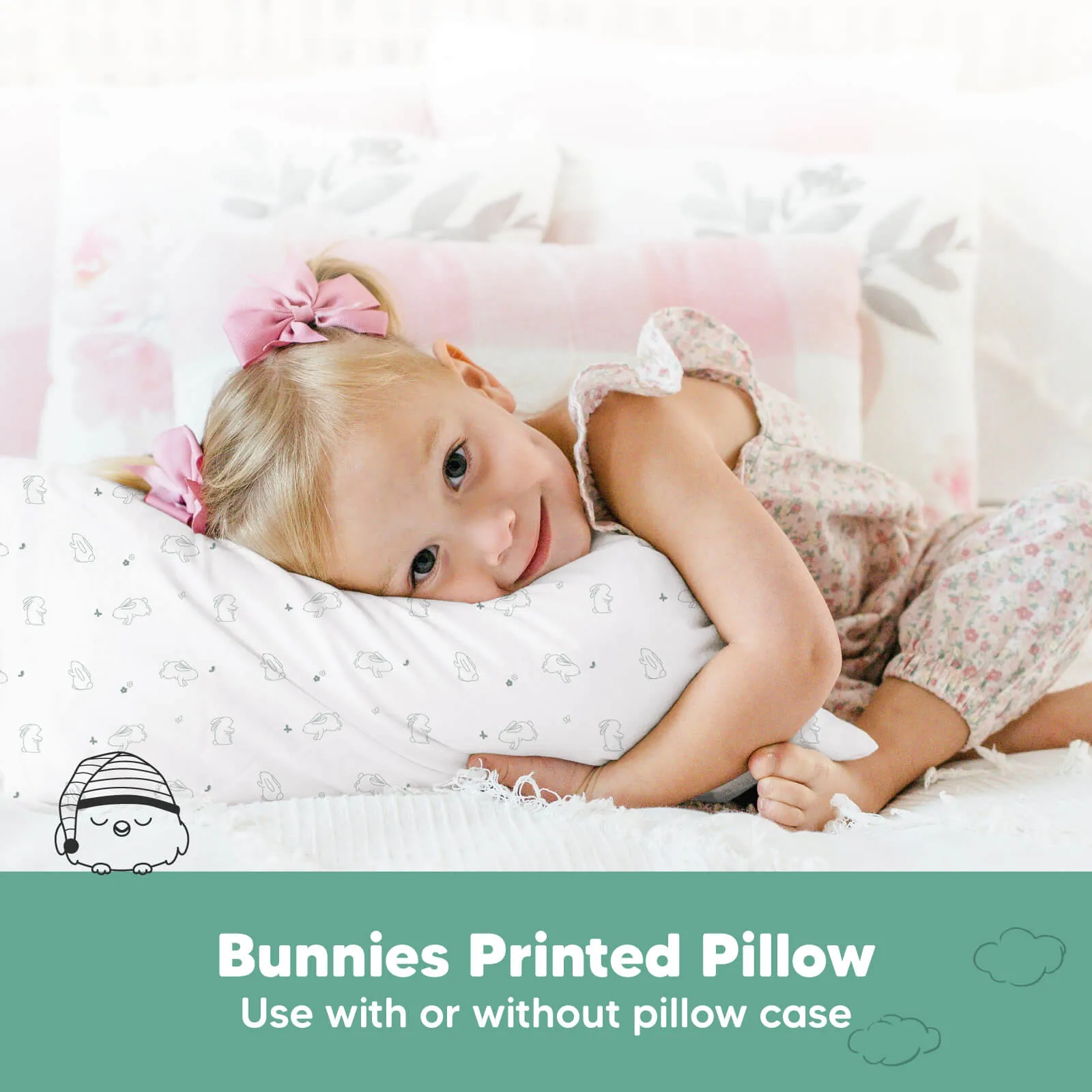 2-Pack Toddler Pillows (Bunnies)