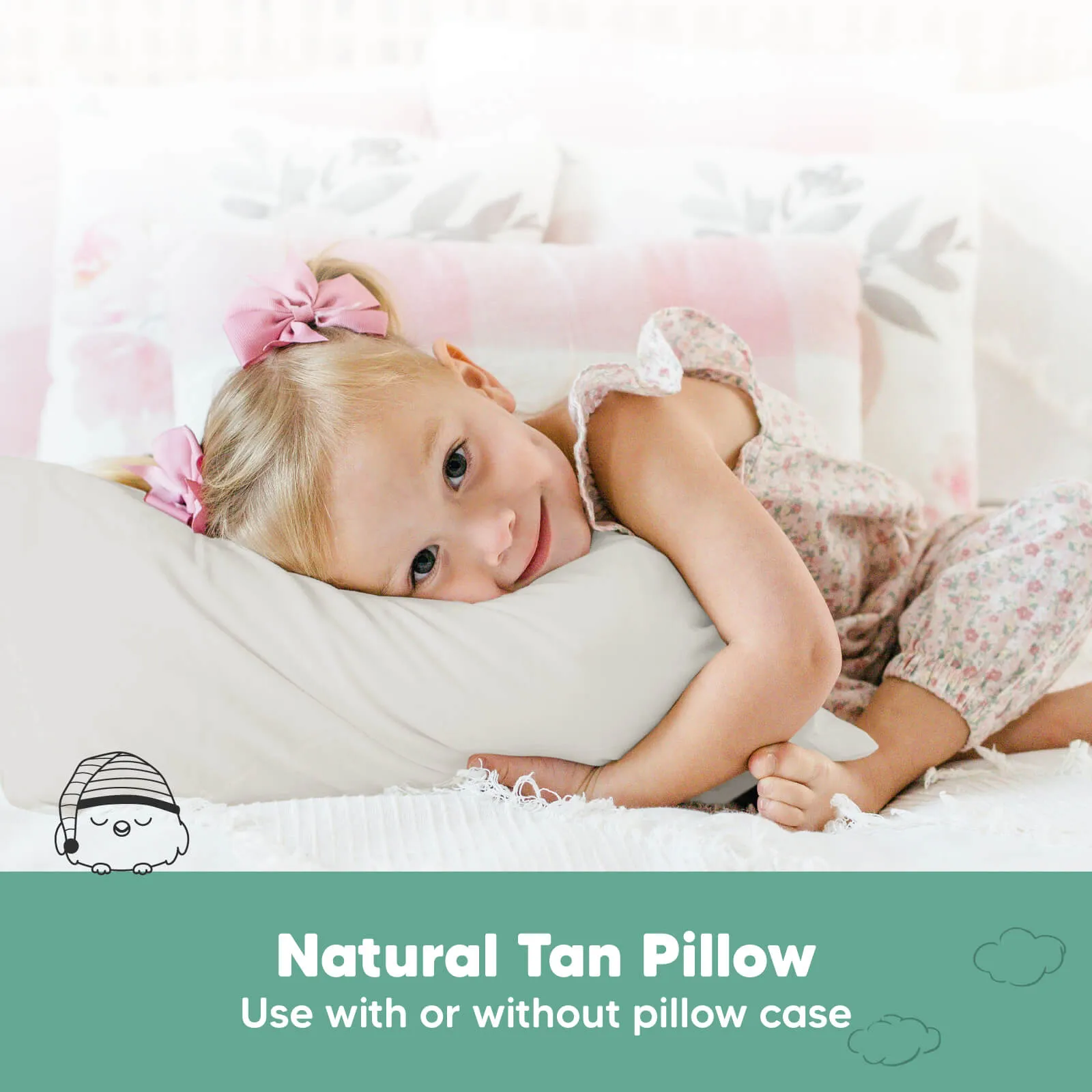 2-Pack Toddler Pillows (Clay)