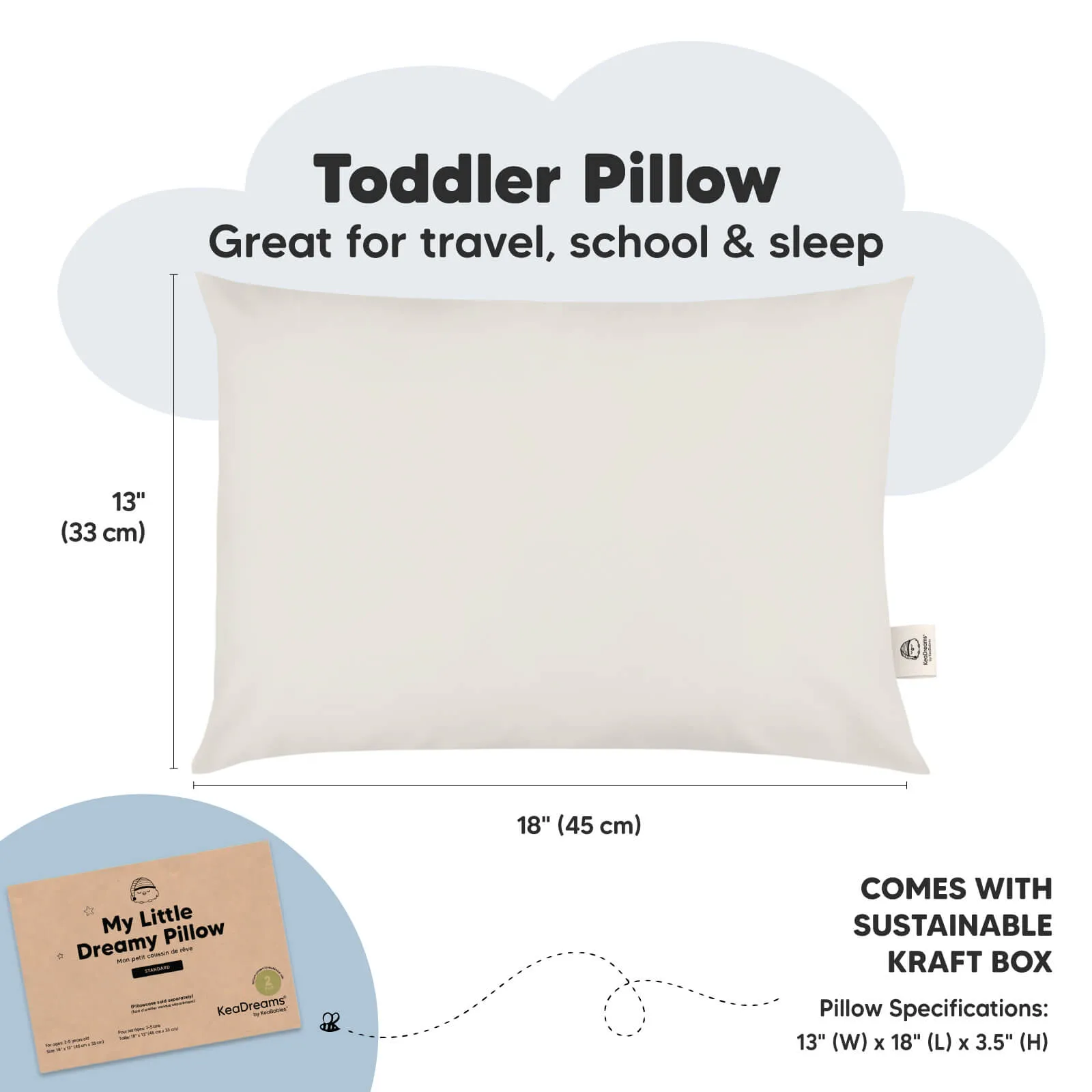 2-Pack Toddler Pillows (Clay)