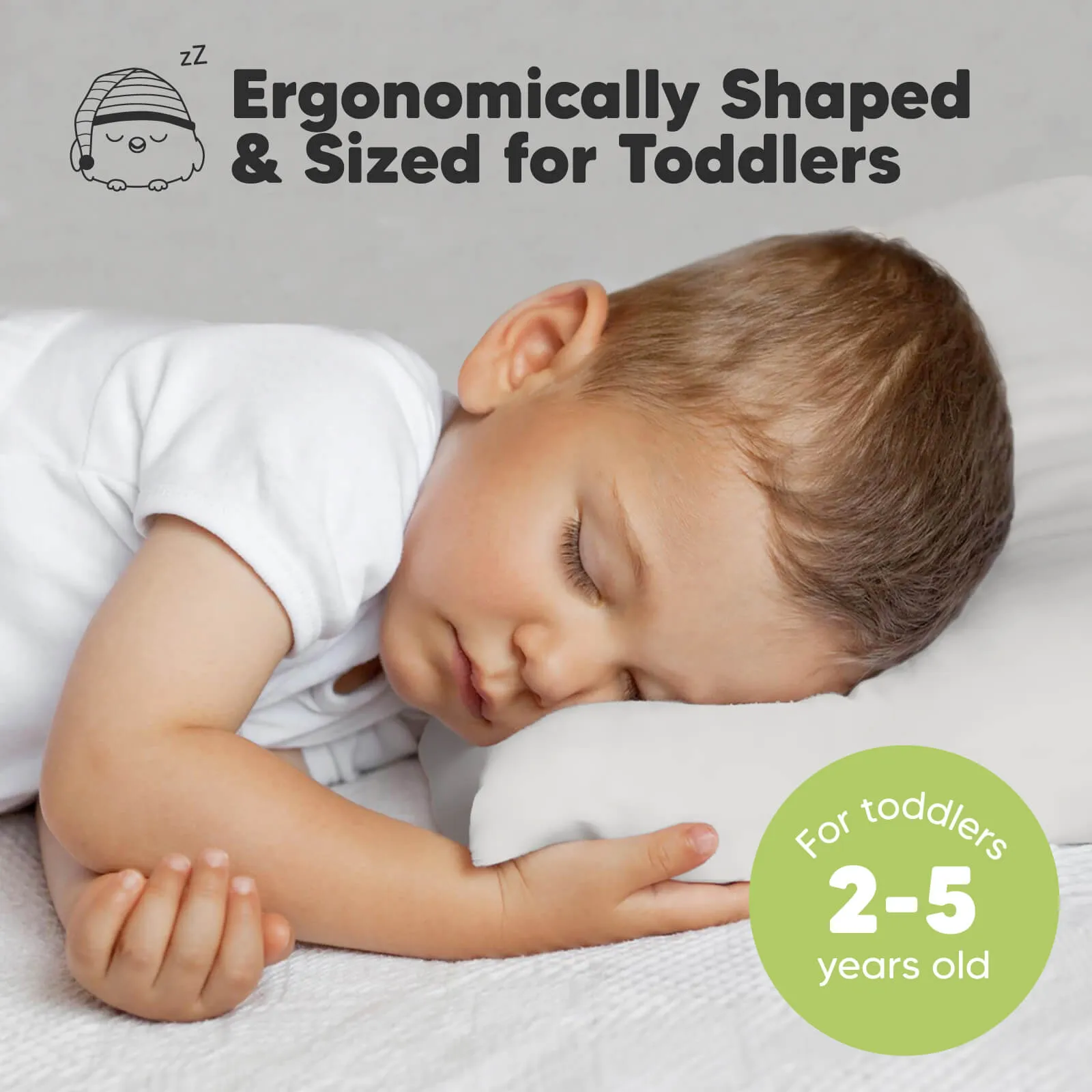 2-Pack Toddler Pillows (Clay)