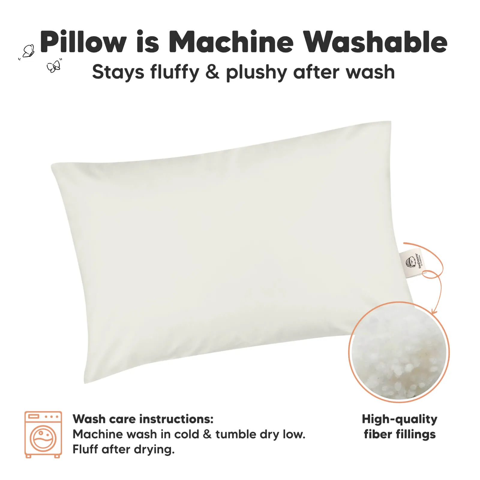 2-Pack Toddler Pillows (Pearl Gray)