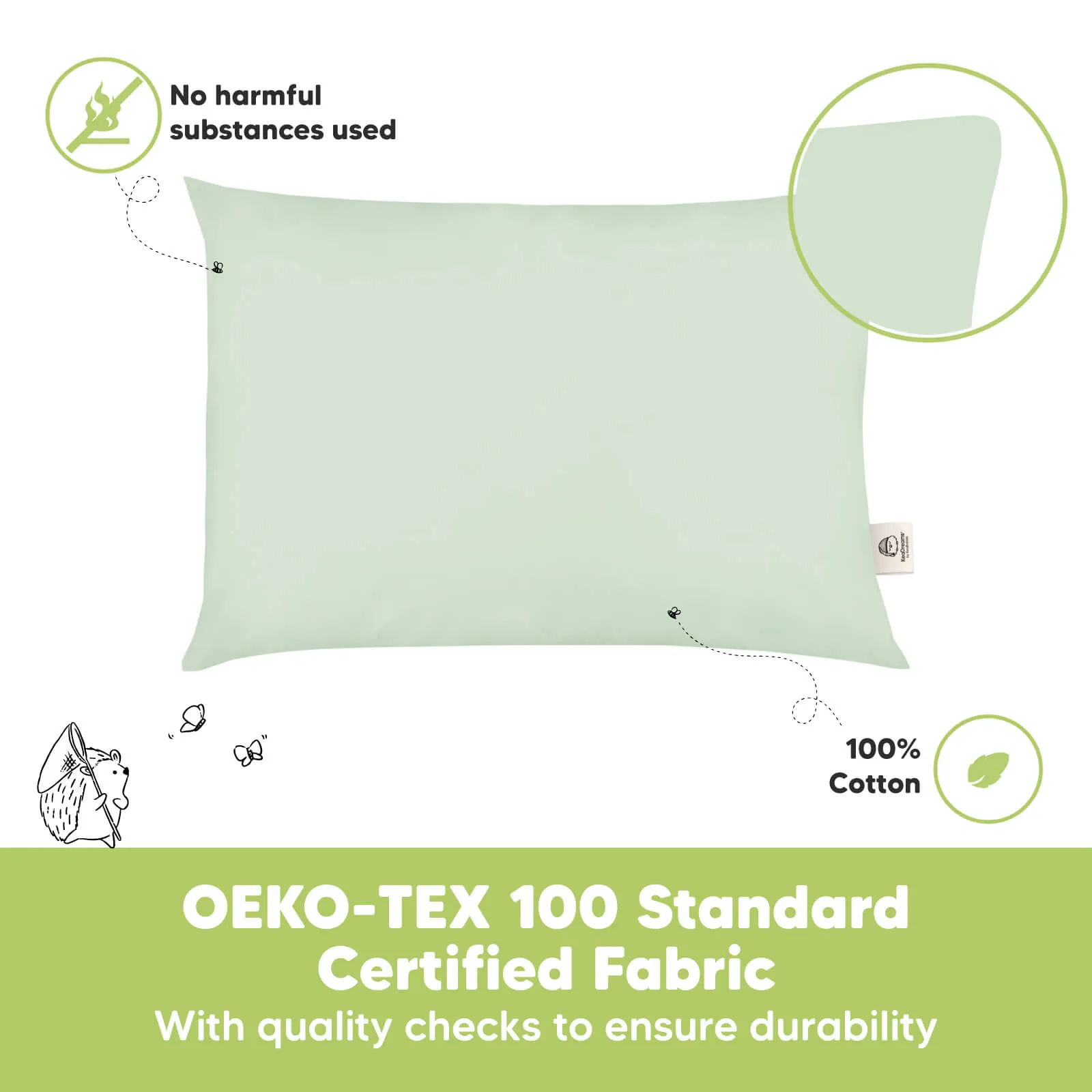 2-Pack Toddler Pillows (Sage)