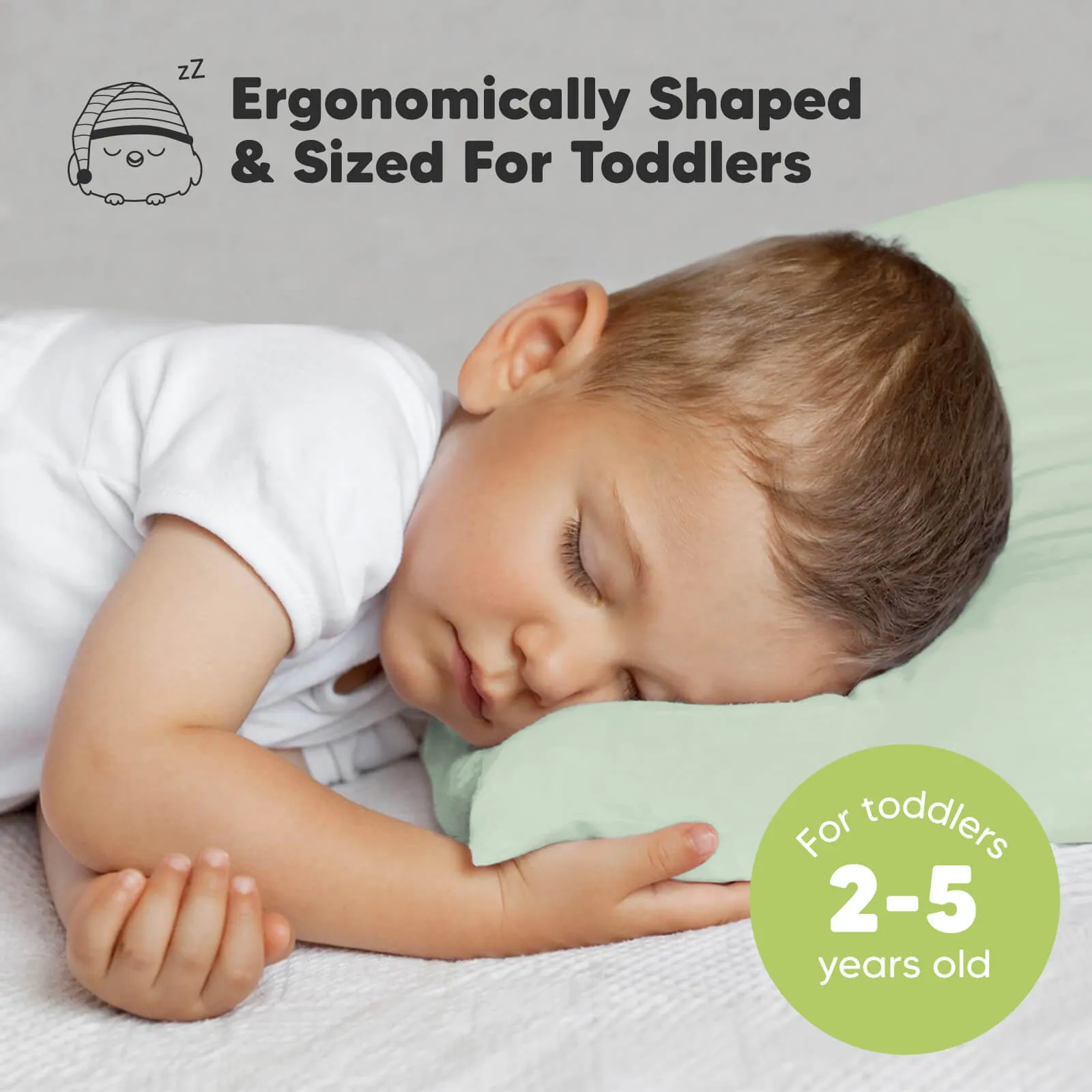 2-Pack Toddler Pillows (Sage)