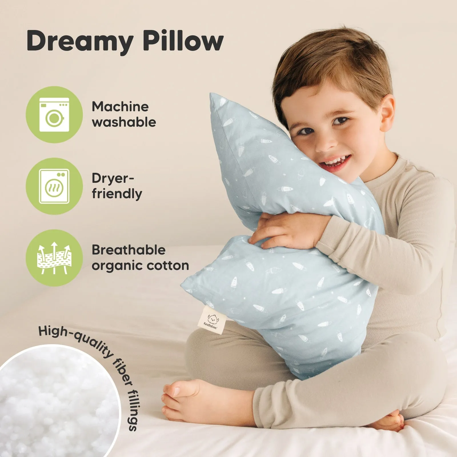 2-Pack Toddler Pillows (Spacecrafts)