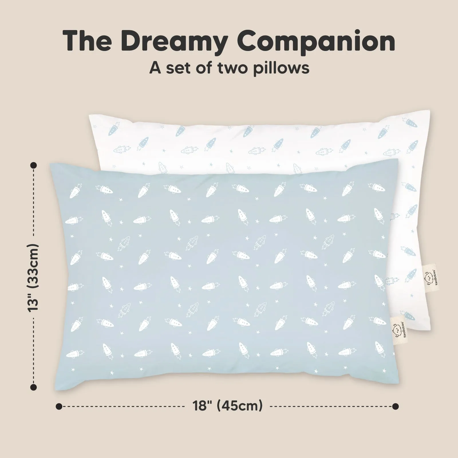 2-Pack Toddler Pillows (Spacecrafts)