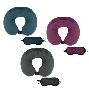 3 Memory Foam Travel Pillows with Sleep Masks by Pursonic by Pursonic