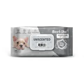 Absorb Plus Charcoal Pet Wipes - Unscented (80pcs) | Alcohol & Paraben Free