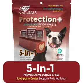 Ark Naturals Brushless Toothpaste Protection  Small Dental Dog Treats, 12-oz bag,