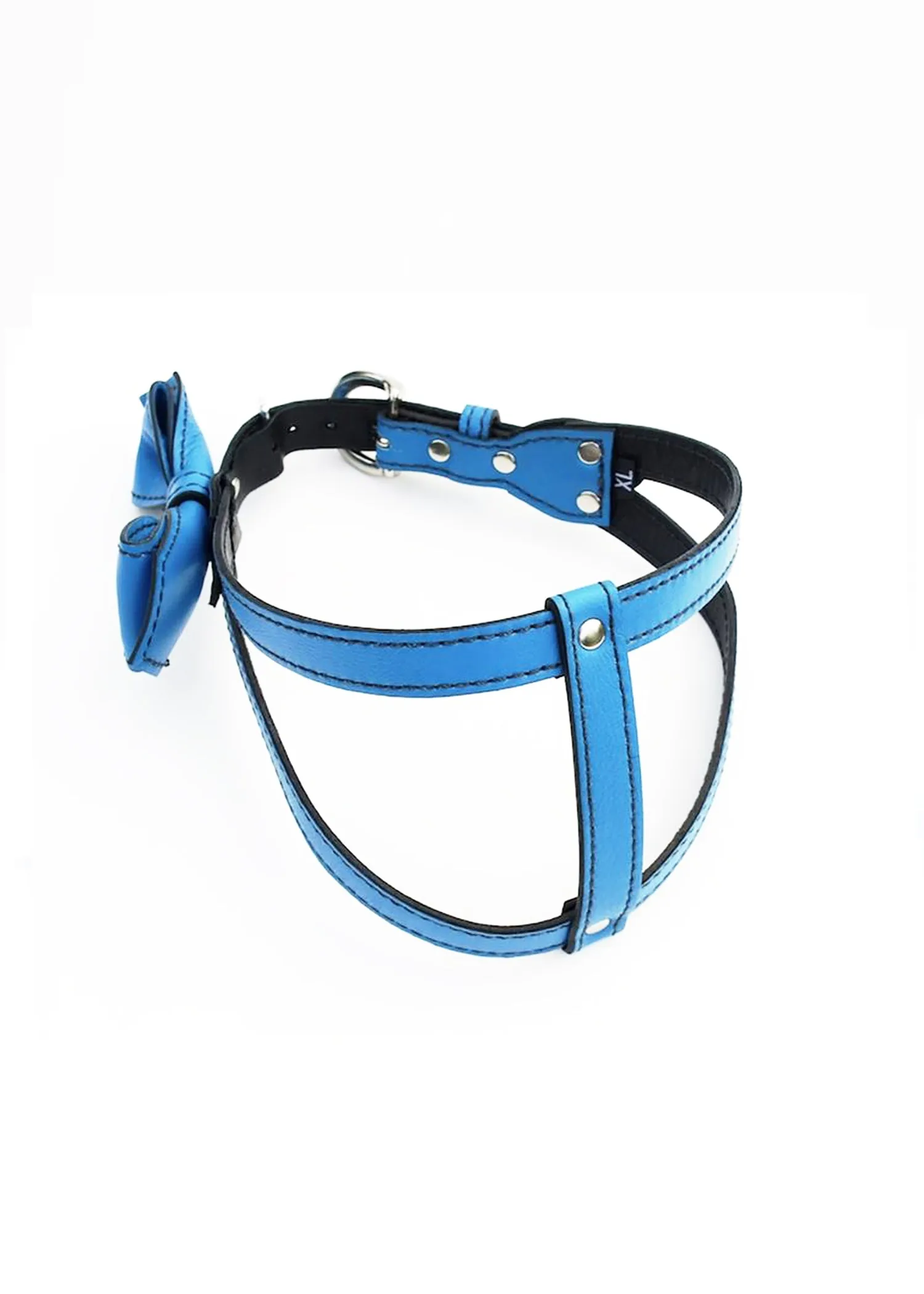 BOW TIE HARNESS IN PEACOCK BLUE