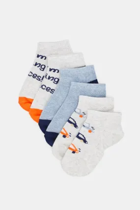 Boys Assorted Printed Socks Set (3 Pairs)