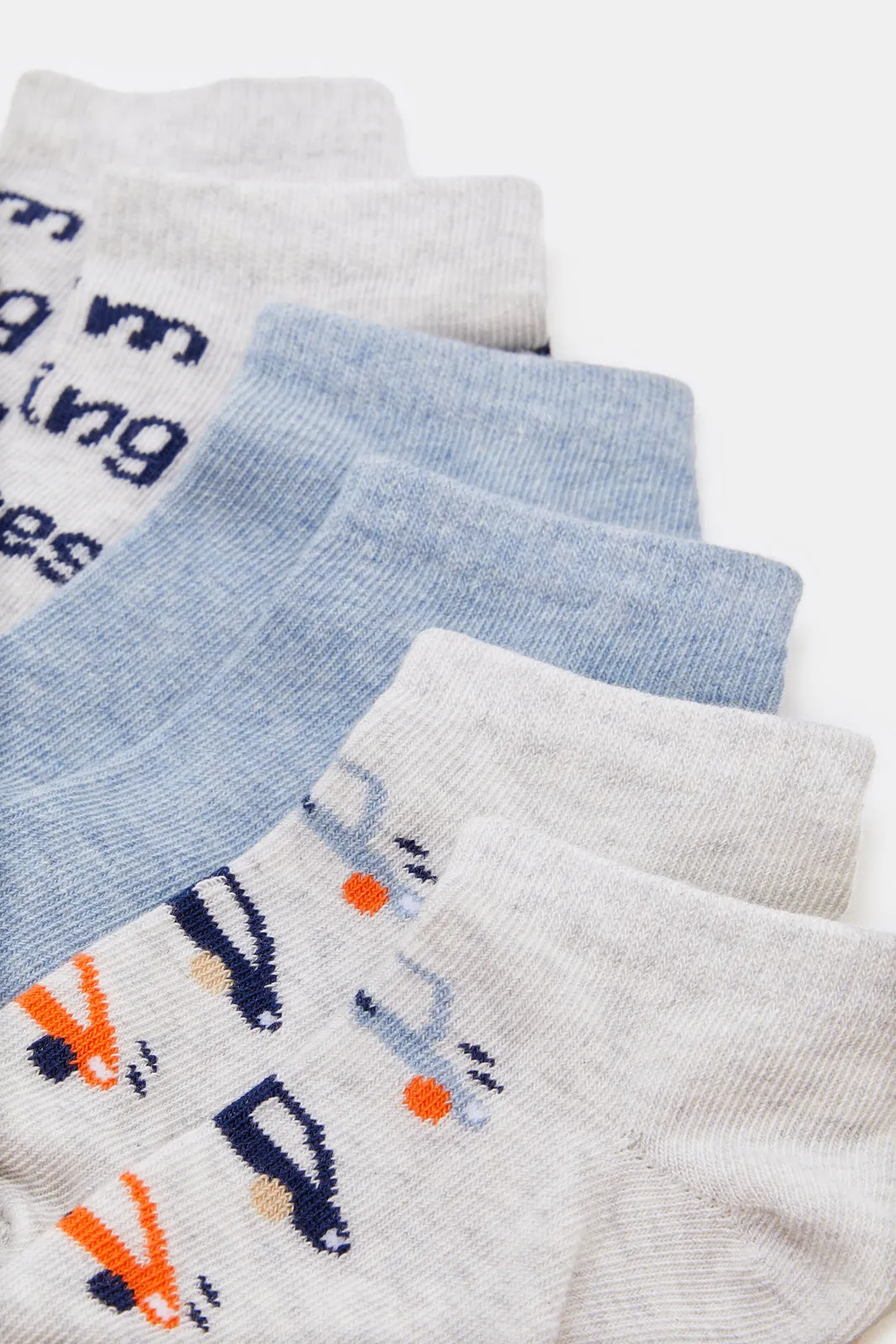 Boys Assorted Printed Socks Set (3 Pairs)