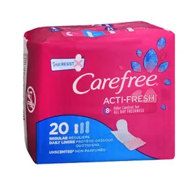 Carefree Acti-Fresh Body Shape Pantiliners Regular Unscented 20 Each By Carefree