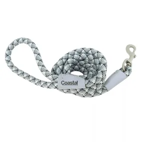 Coastal Pro Active Woven Reflective Rope Leash 1" x 6' Grey Scale