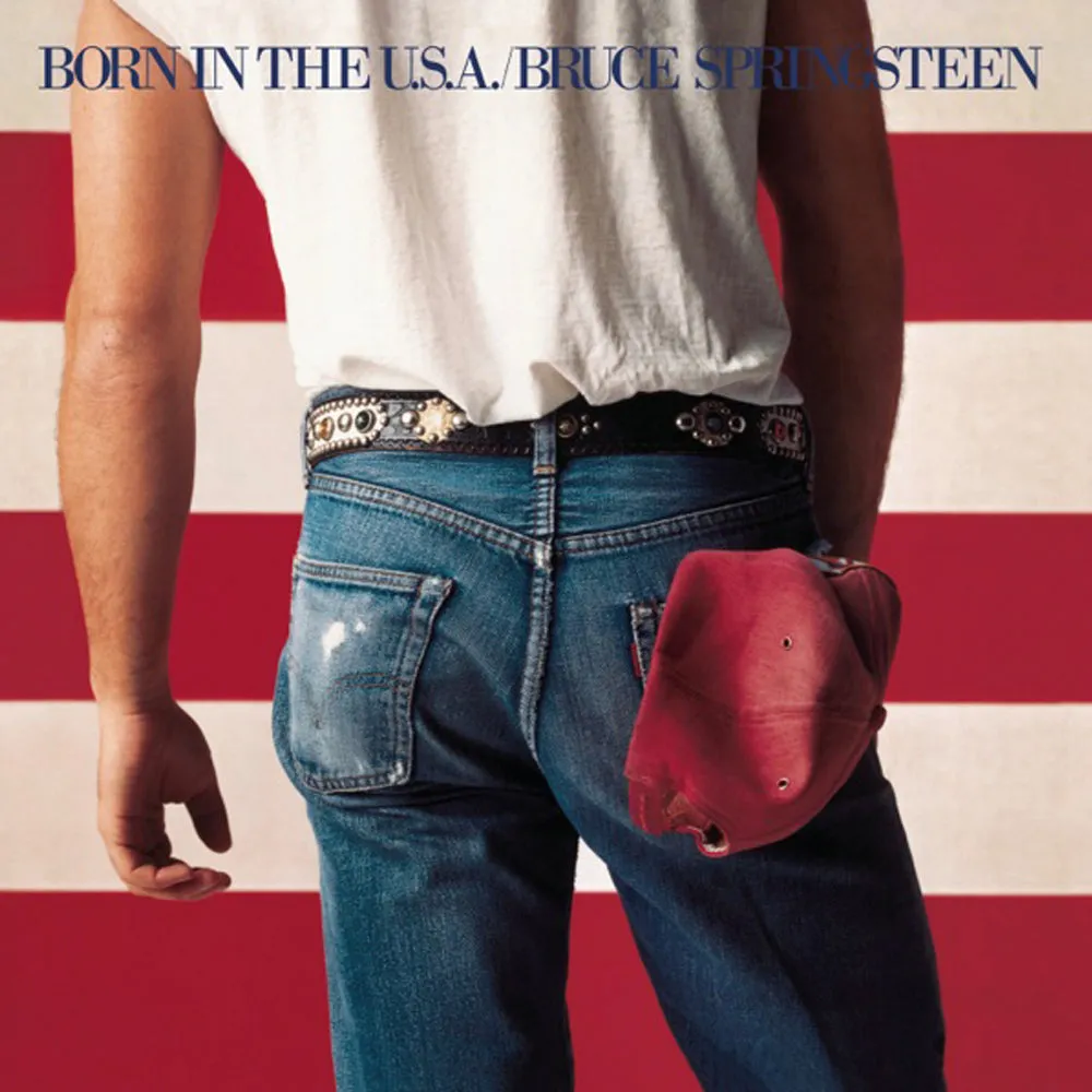 Crosley Record Storage Crate Bruce Springsteen Born In The U.S.A Vinyl Album Bundle