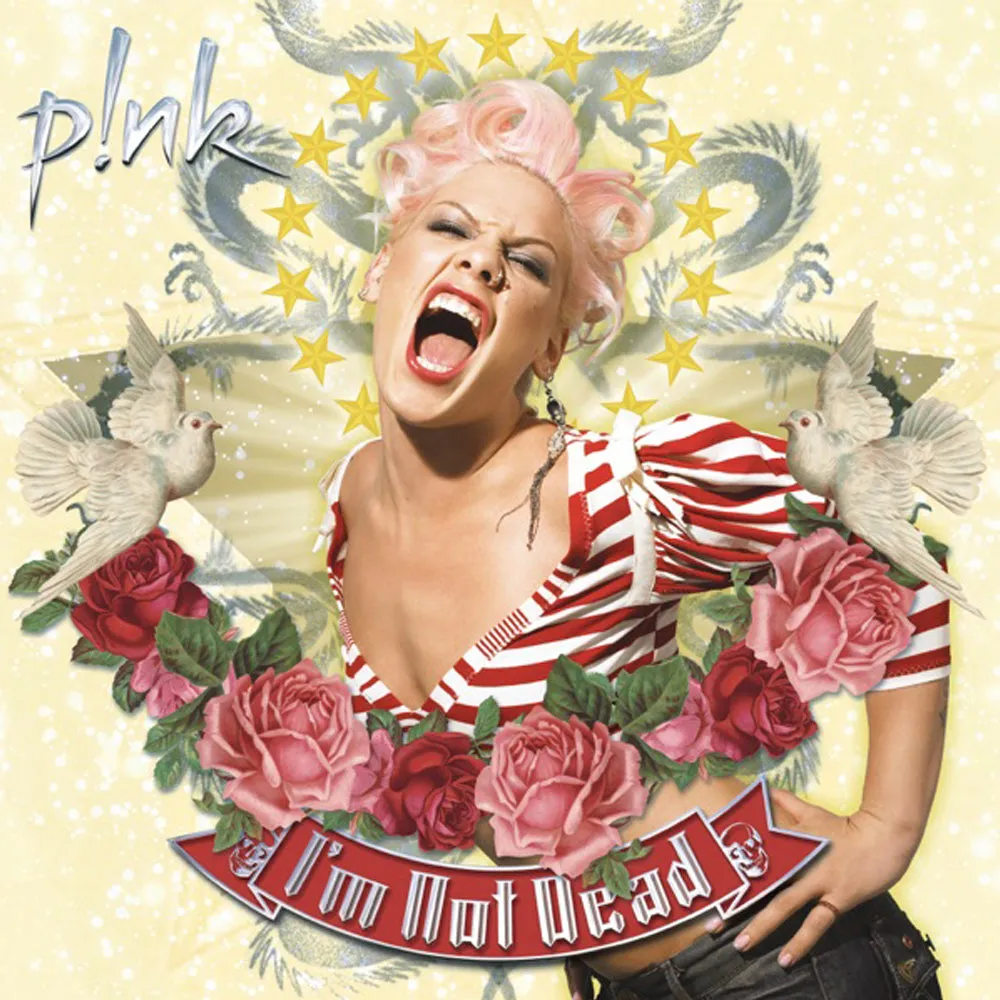 Crosley Record Storage Crate P!nk I'm Not Dead Vinyl Album Bundle