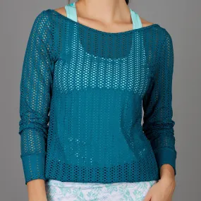 Cyan Pullover Top (teal)