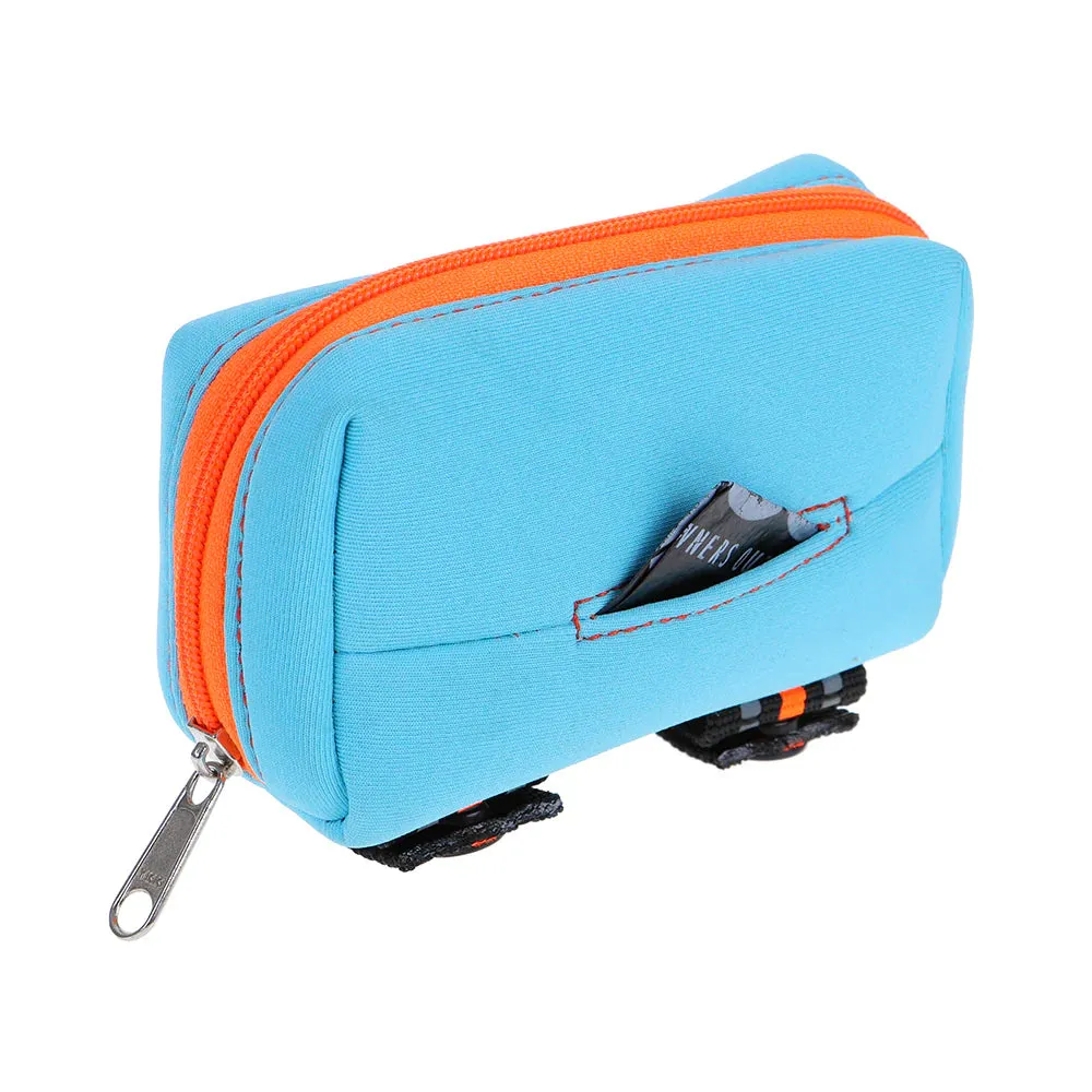 DOOG Walkie Pouch Beethoven Neon Blue and Orange Neoprene Poo Bag Holder