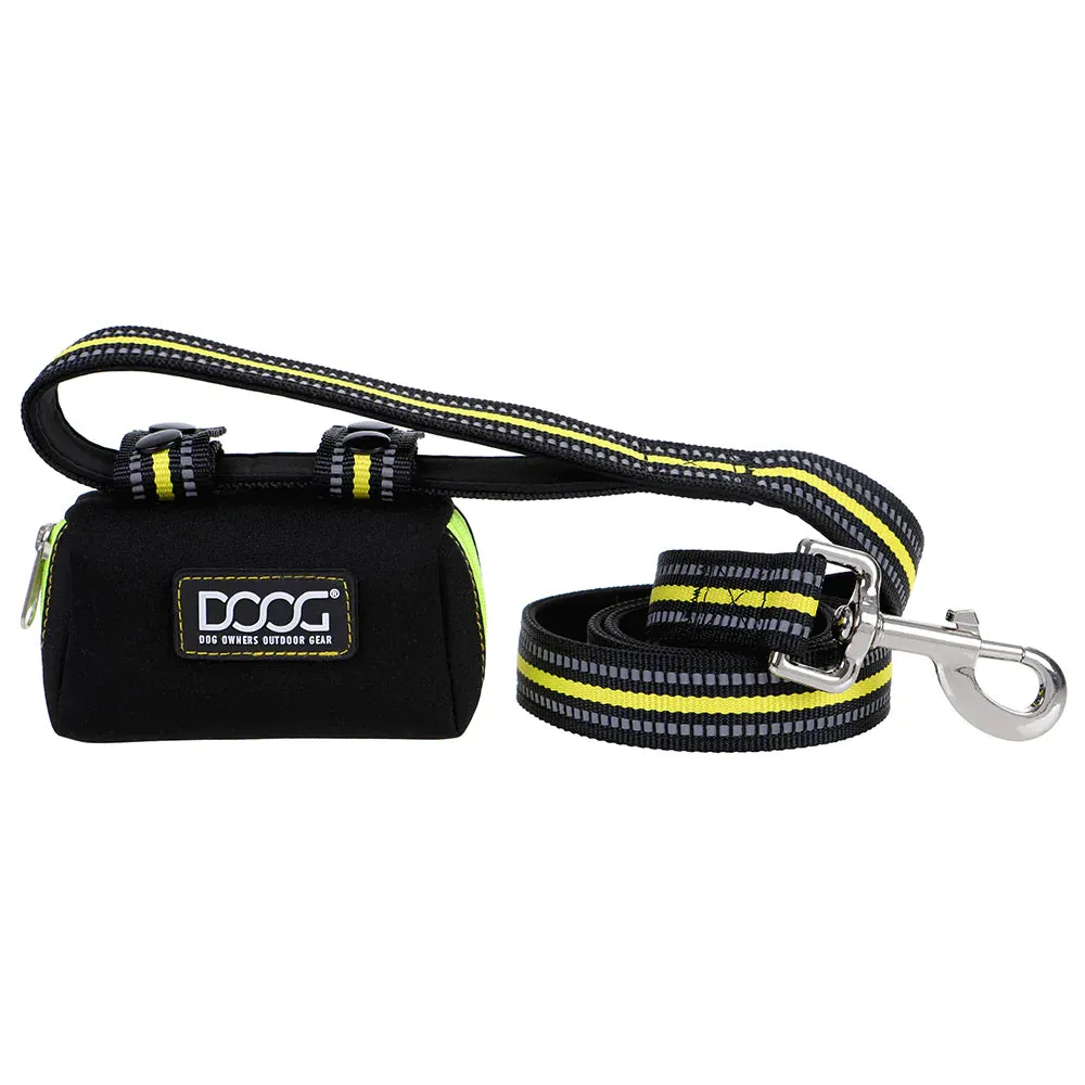 DOOG Walkie Pouch Bolt Neon Black and Yellow Neoprene Poo Bag Holder