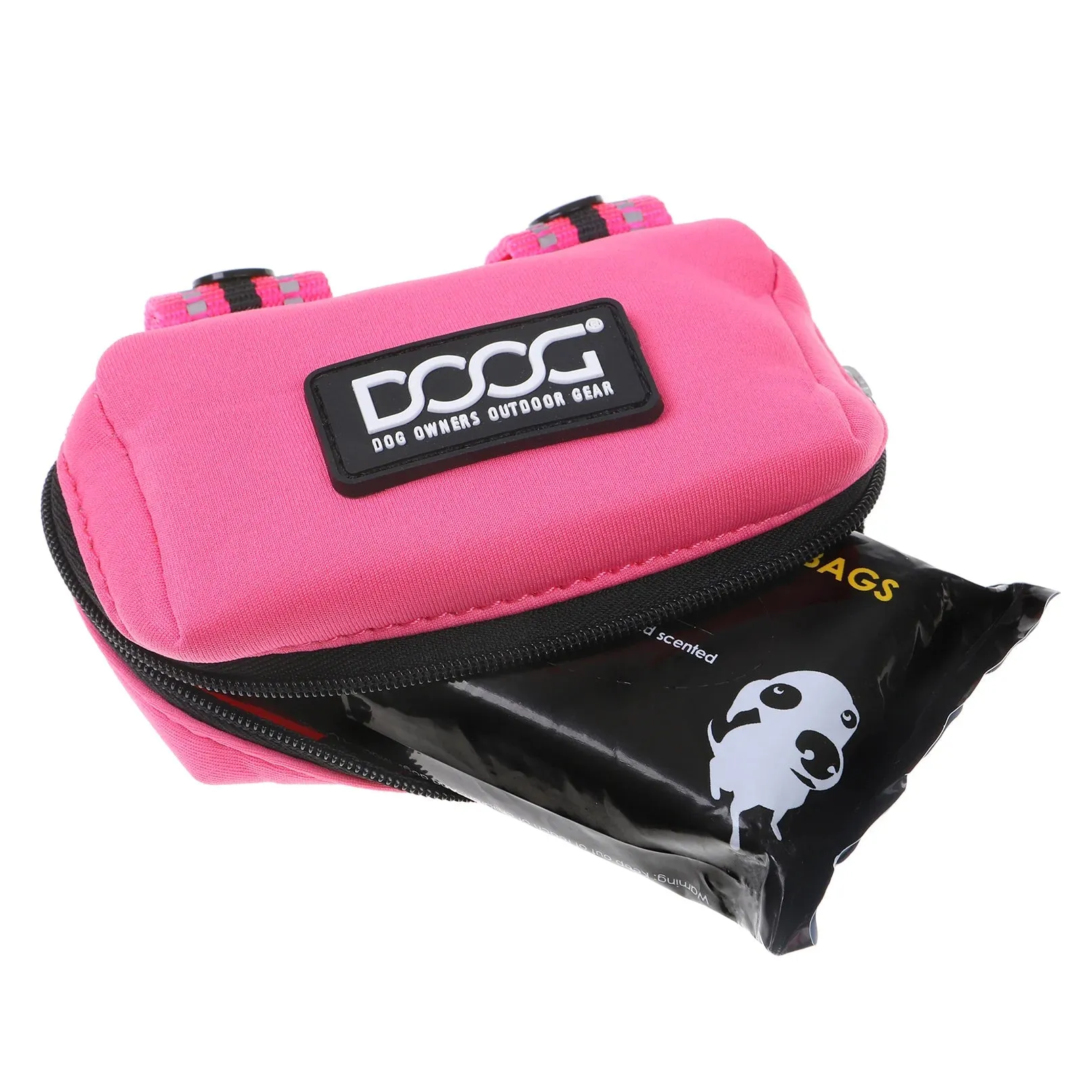 DOOG Walkie Pouch Lady Neon Pink Neoprene Poo Bag Holder^^^