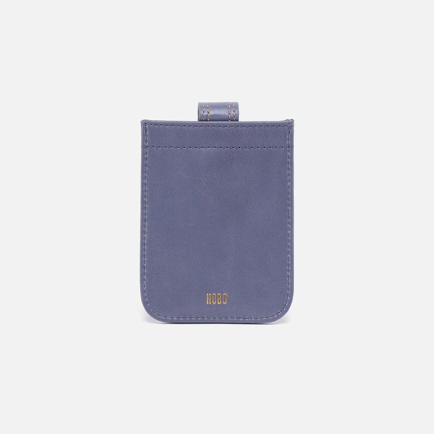 Dunn Card Case In Polished Leather - Sky Blue