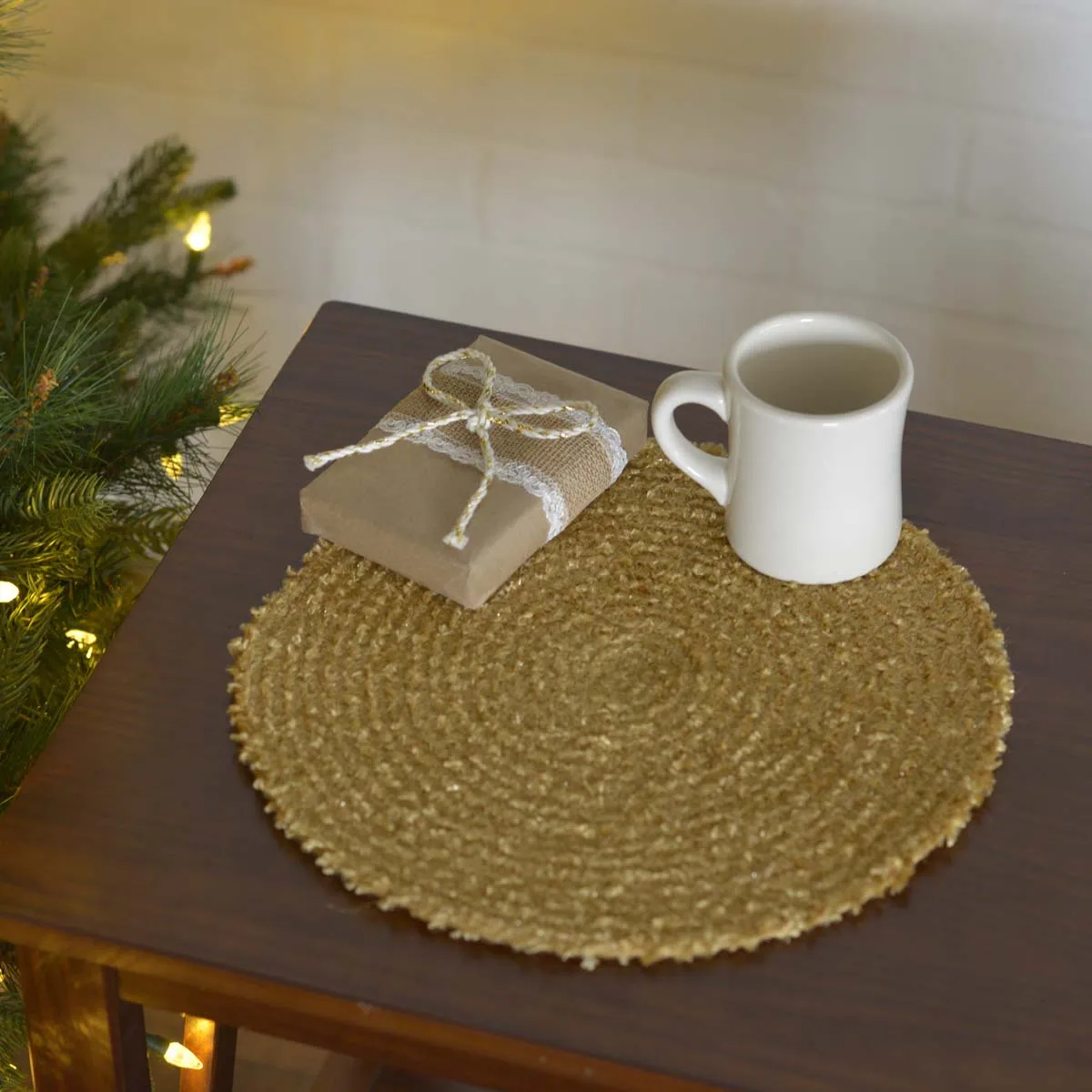 Dyani Gold 13" Table mat Set of 6 VHC Brands