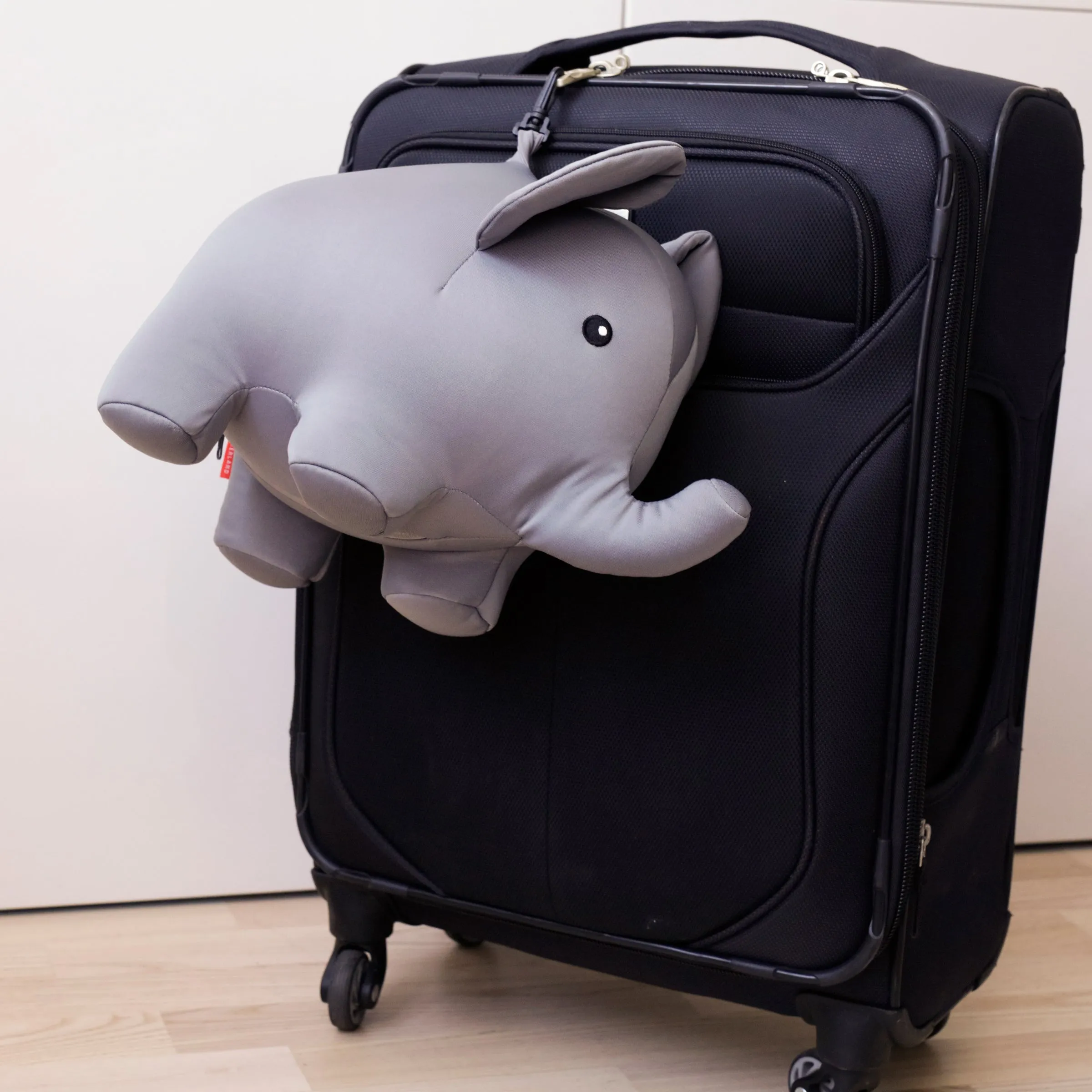 Elephant Zip & Flip Travel Pillow