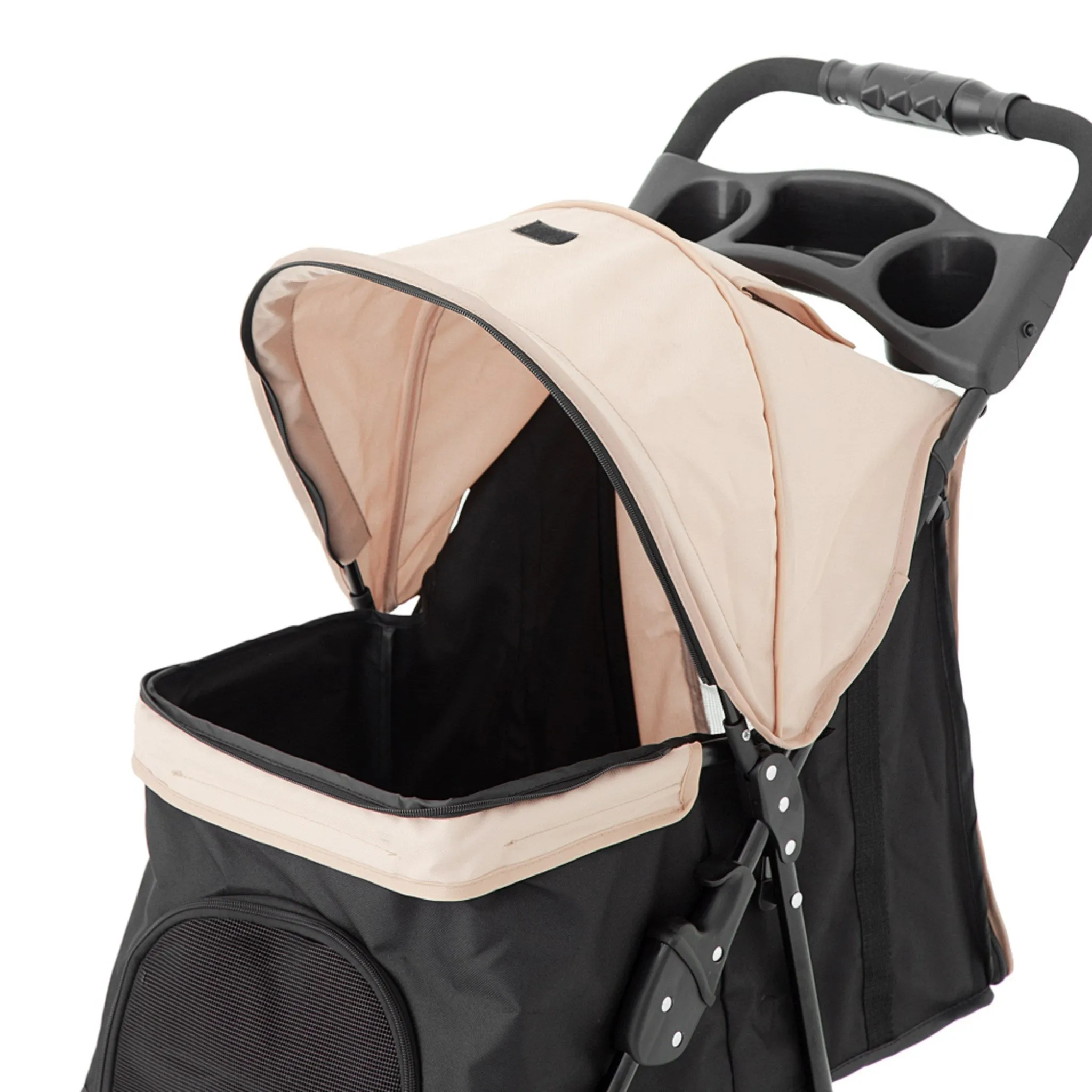 Exploration Pet Basic One-Touch Folding Stroller, Black   Beige, 1 pc - Stroller - 🏆 #6 - Pet Supplies - Best of December