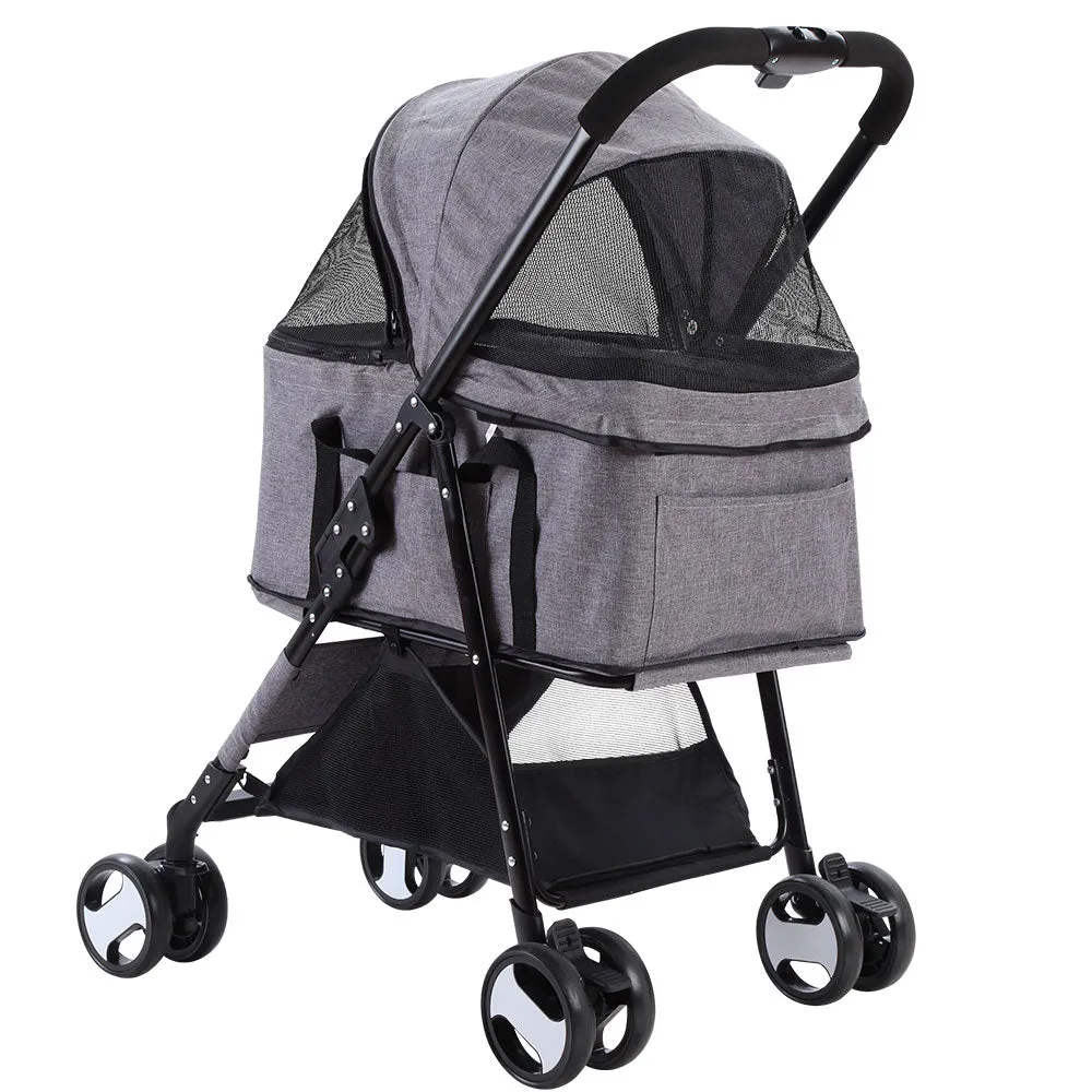 Foldable Pet Stroller 3-in-1 Carrier, Car Seat, i.Pet