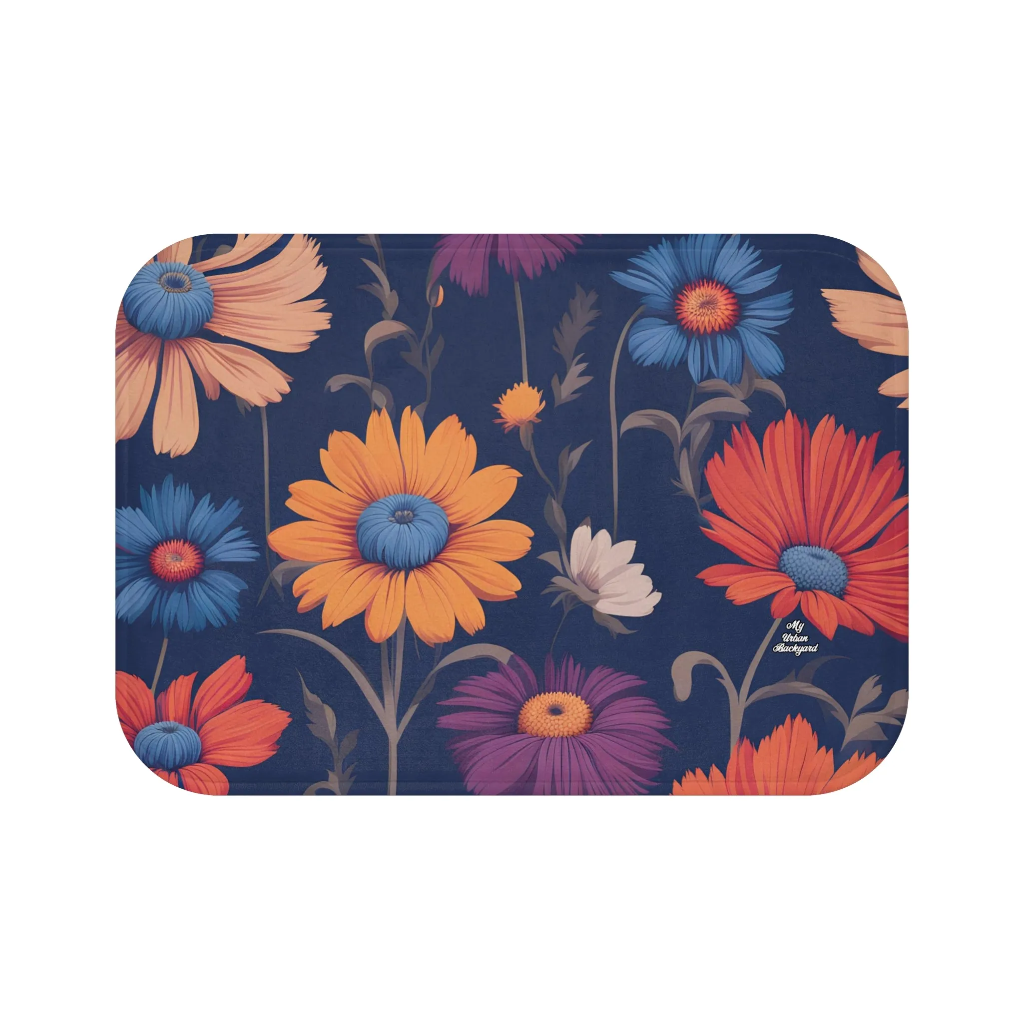 Fun Wildflowers, Memory Foam Bath Mat - Cozy Bathroom Essential