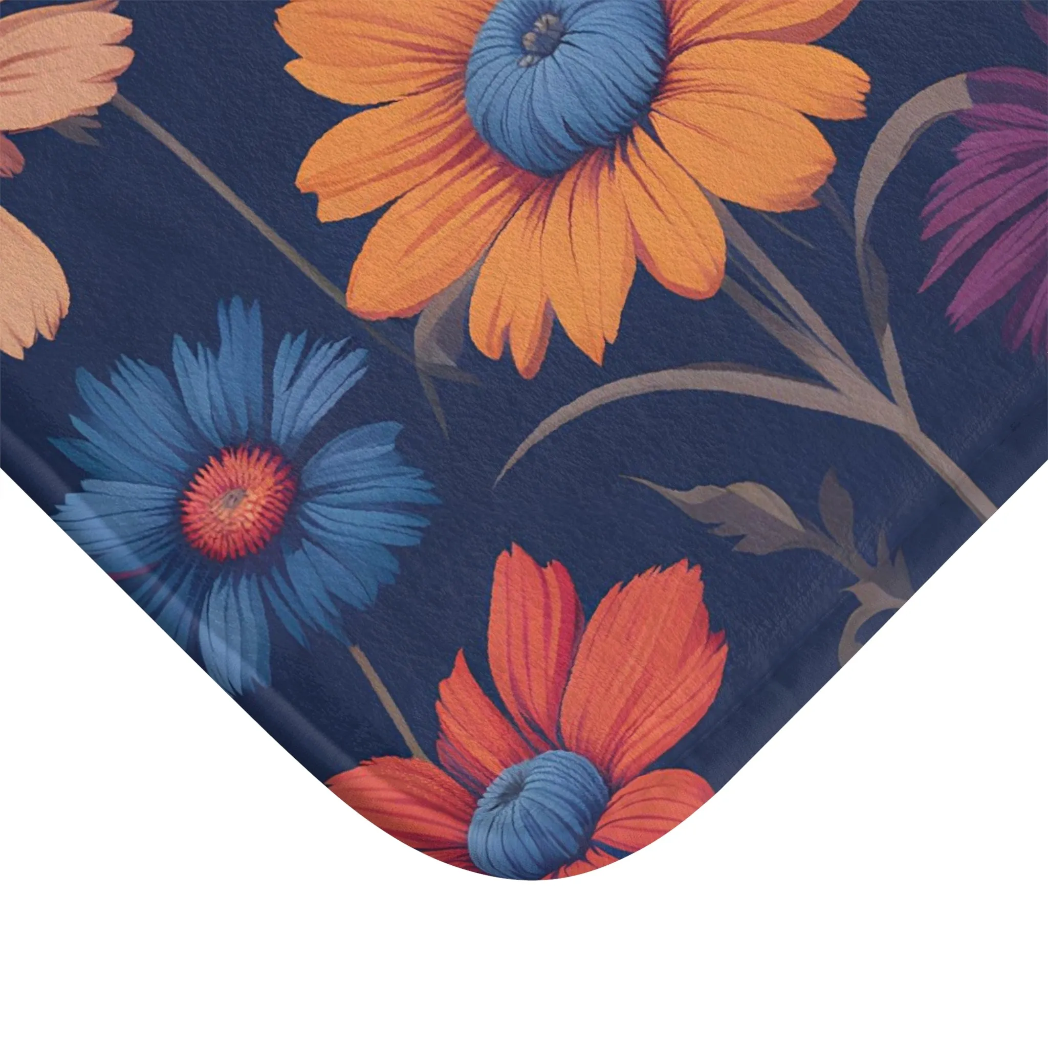 Fun Wildflowers, Memory Foam Bath Mat - Cozy Bathroom Essential