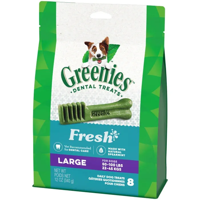 GREENIES Fresh Large Dental Treats, 8 Count