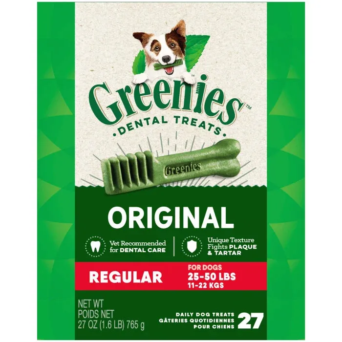 GREENIES Original Regular Dental Treats, 27 Count