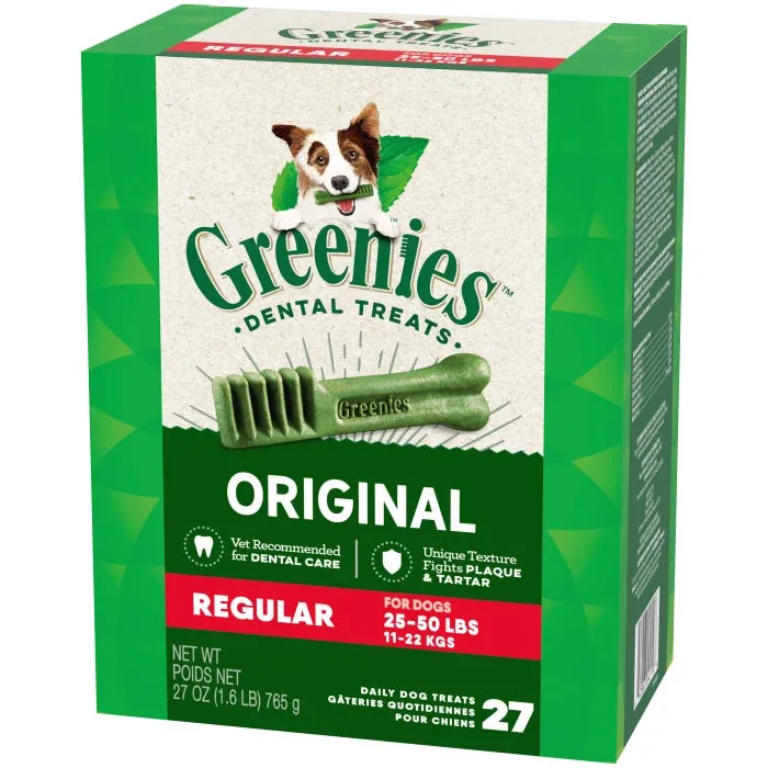 GREENIES Original Regular Dental Treats, 27 Count