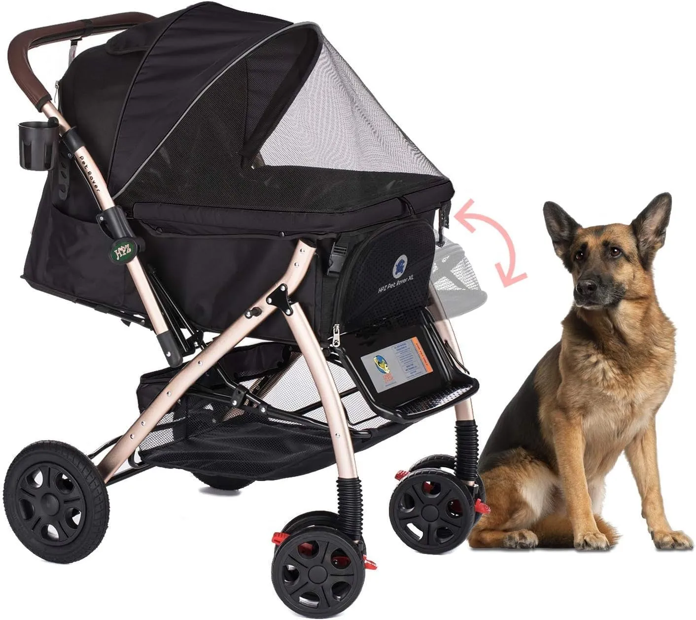 HPZ Pet Rover XL Stroller | Extra-Long Expandable