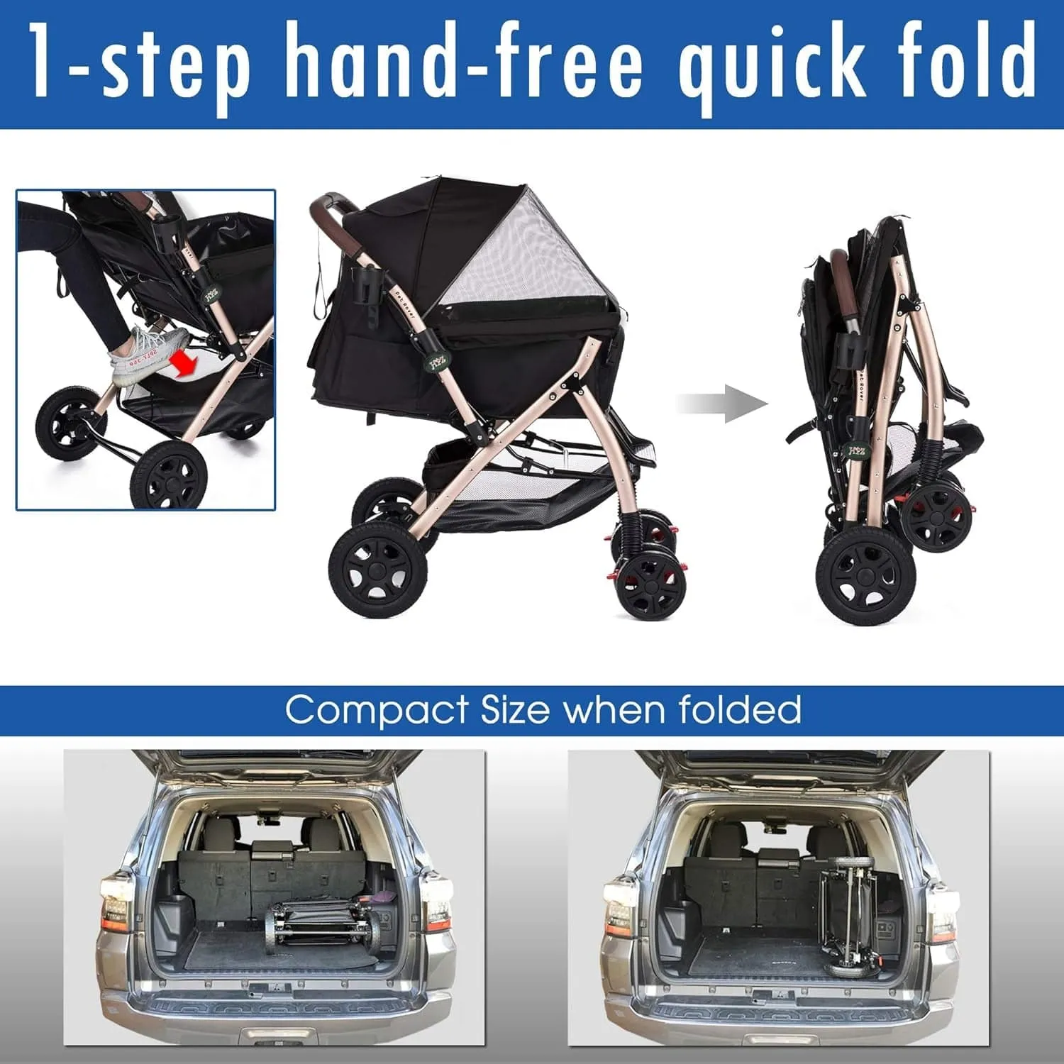 HPZ Pet Rover XL Stroller | Extra-Long Expandable