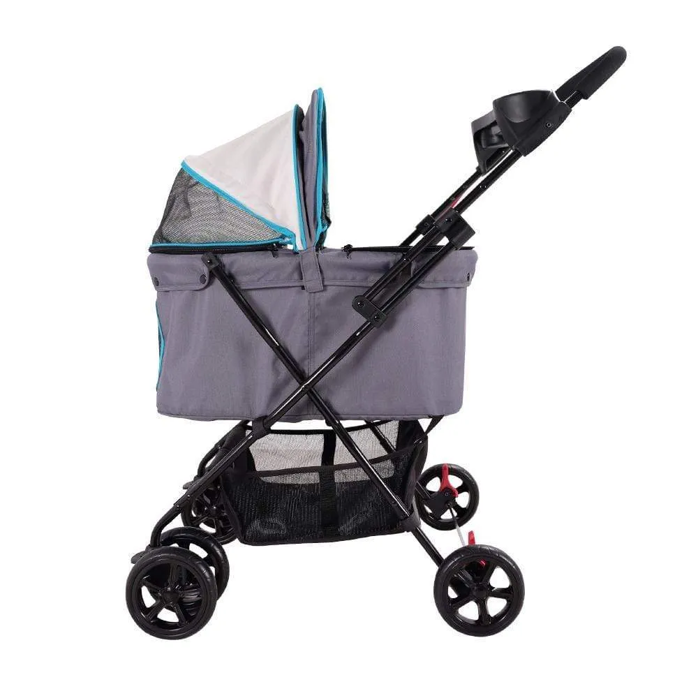 Ibiyaya Easy Strolling Pet Buggy Grey and Blue