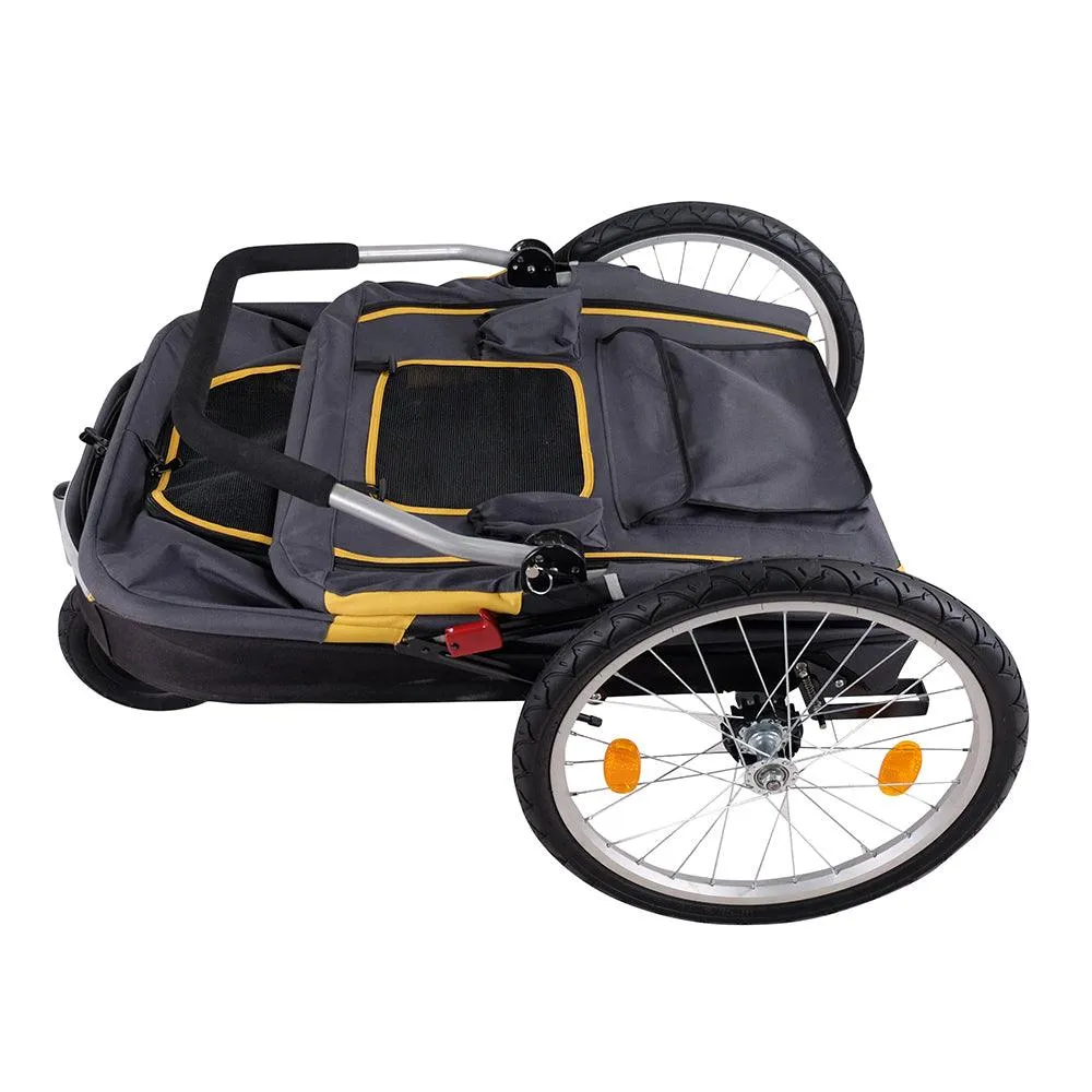 Ibiyaya The Hercules Heavy Duty Pet Stroller in Grey & Yellow