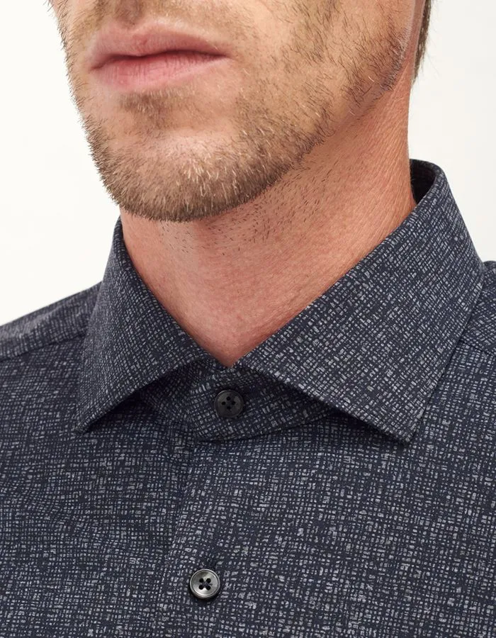 ID40281-Xacus Navy Active Print Shirt