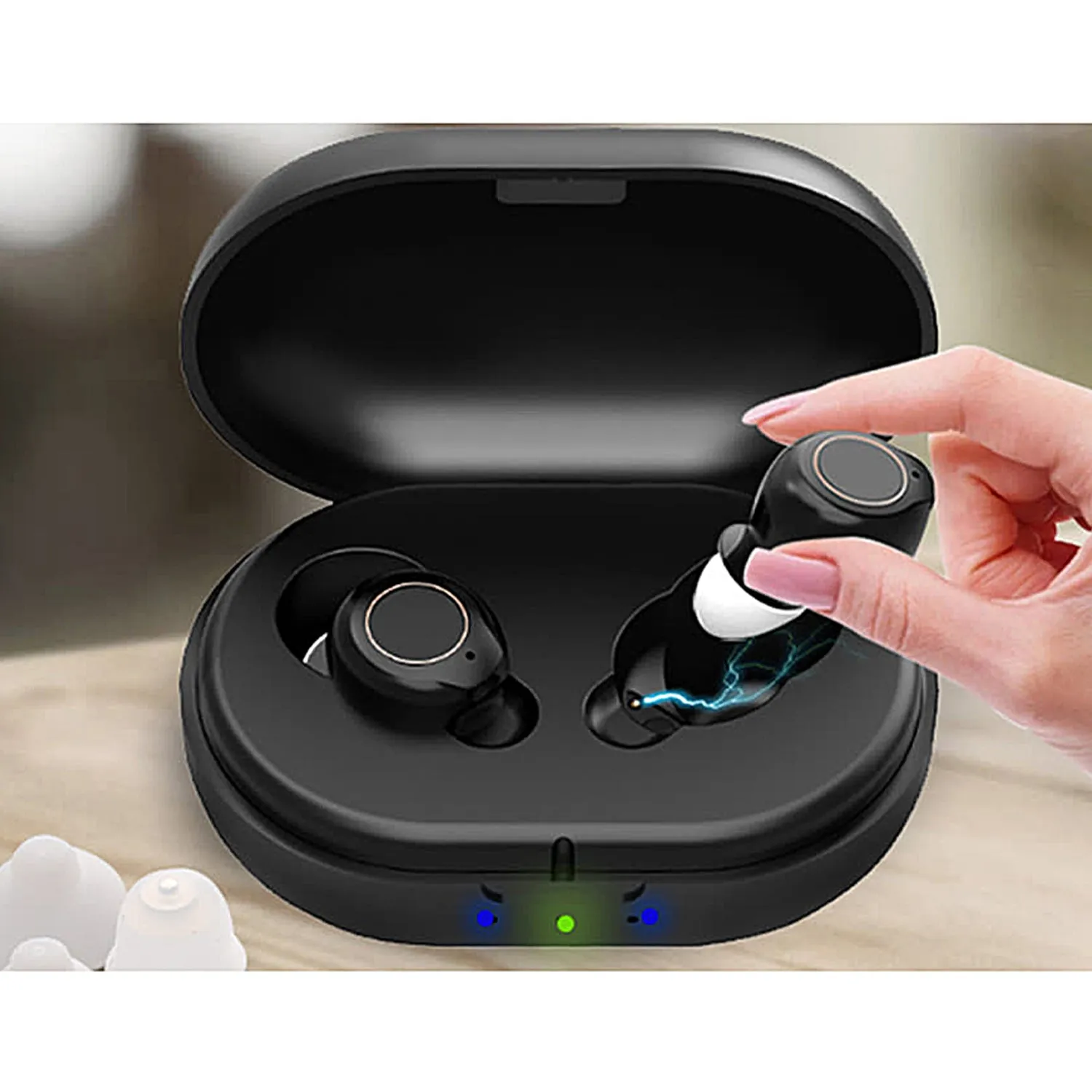 Invisible Hearing Aids with Charging Case