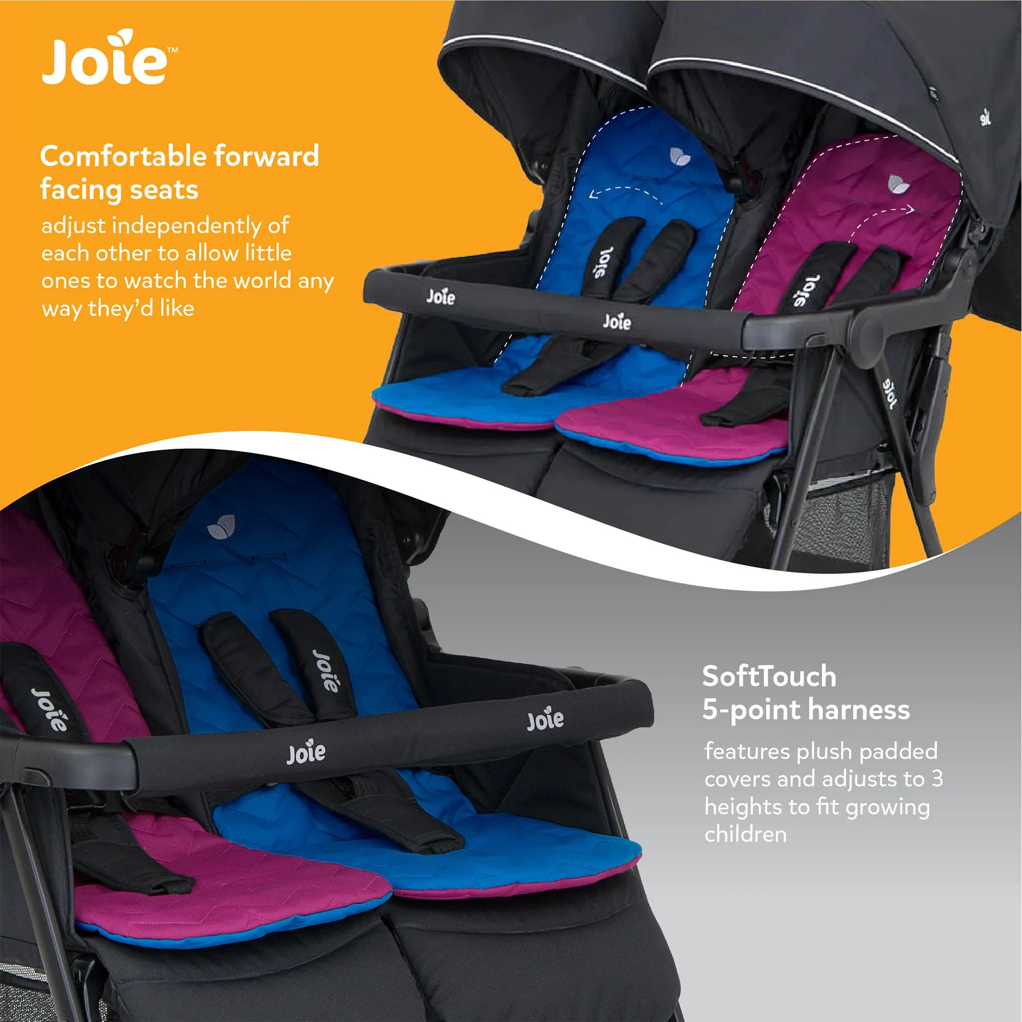 Joie Aire Twin Stroller (Birth to 36 Months)