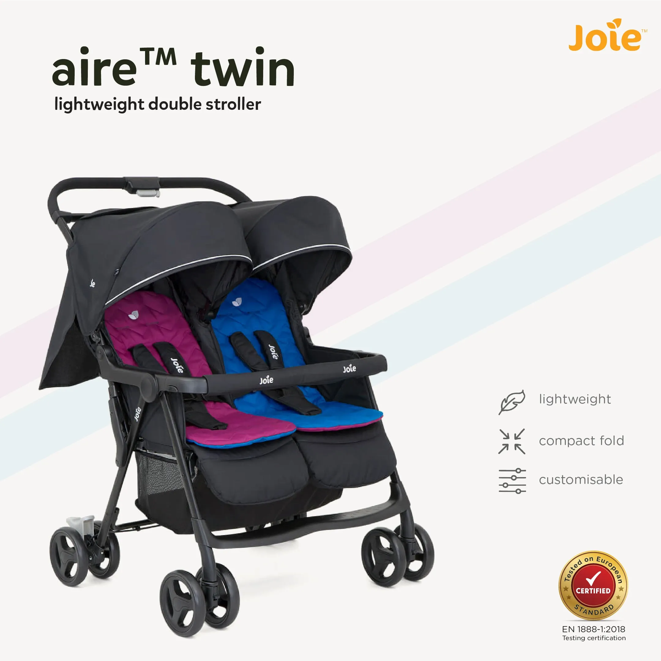 Joie Aire Twin Stroller (Birth to 36 Months)