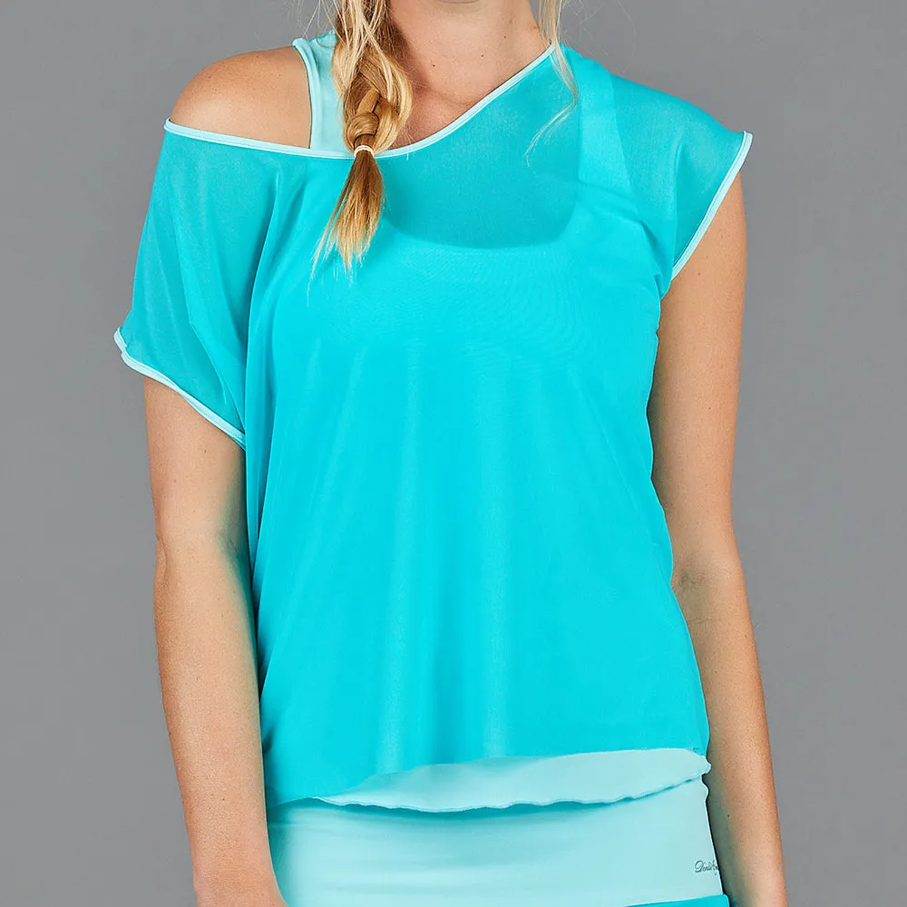 Juliette Mesh Layer Tee (turquoise)