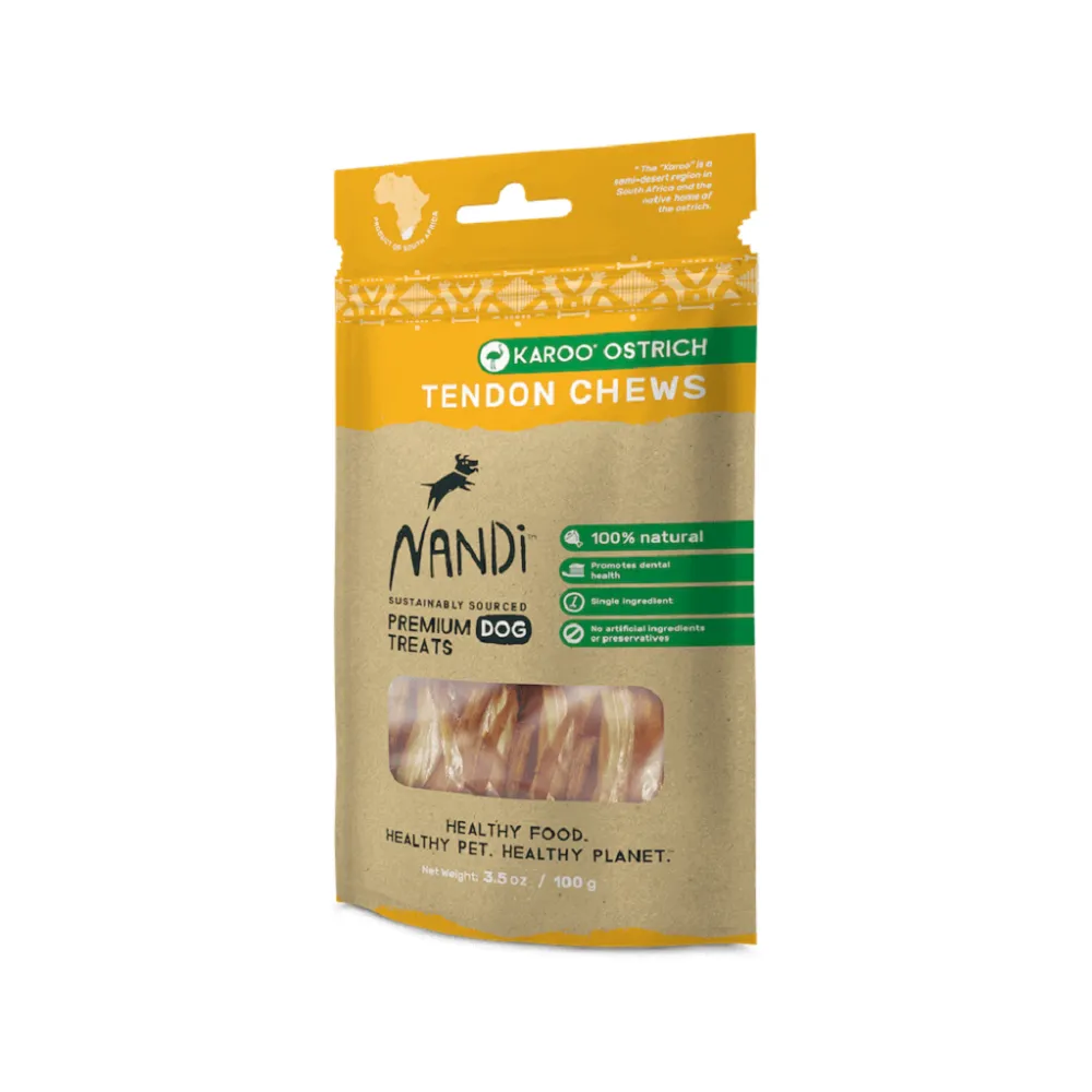 Karoo Ostrich Tendon Chews Dog Treats