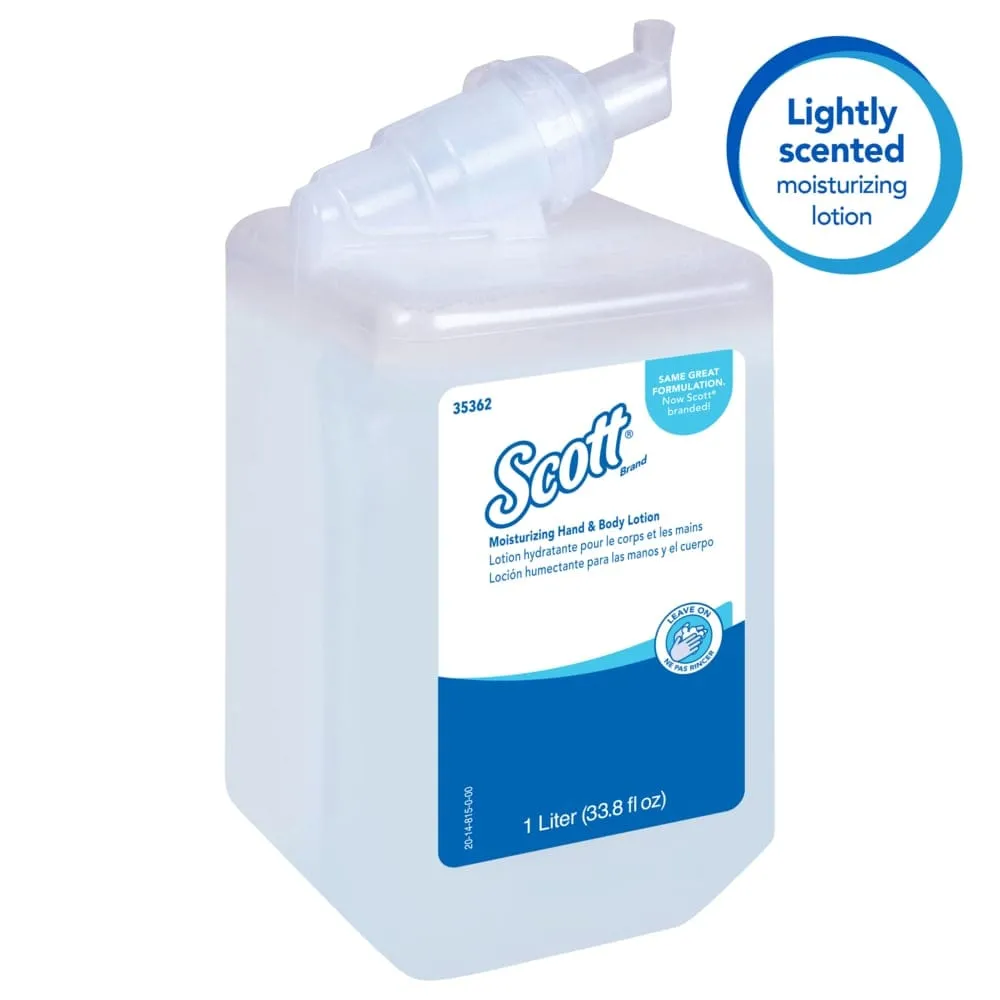 Kimberly Clark Scott, Moisturizing Hand & Body Lotion, White, Fresh Scent, 1000 ml