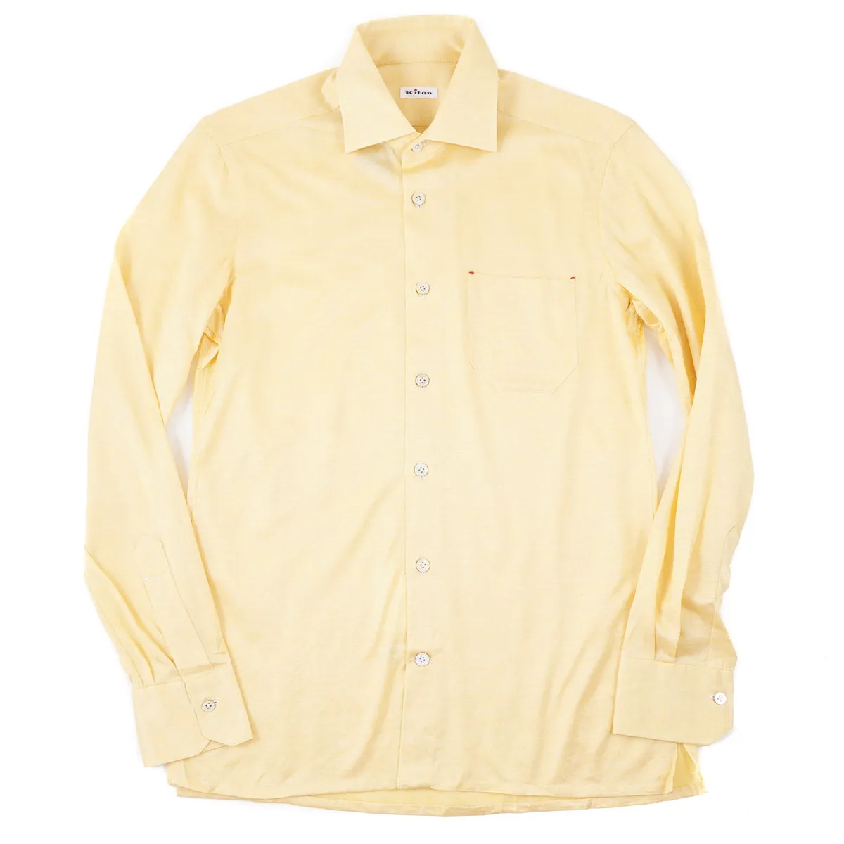 Kiton Lightweight Knit Jersey Cotton Shirt