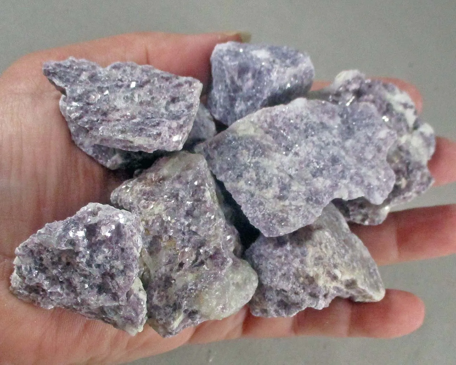 Lepidolite Stones Raw 3pcs H051